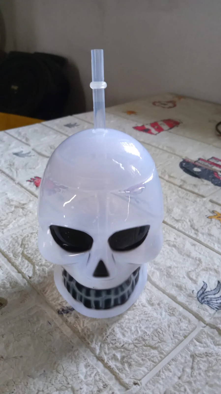 Ghost Face Bottle Water Bottle, Drinking Cup with Lid and Straw(1 Pc) - Image 7