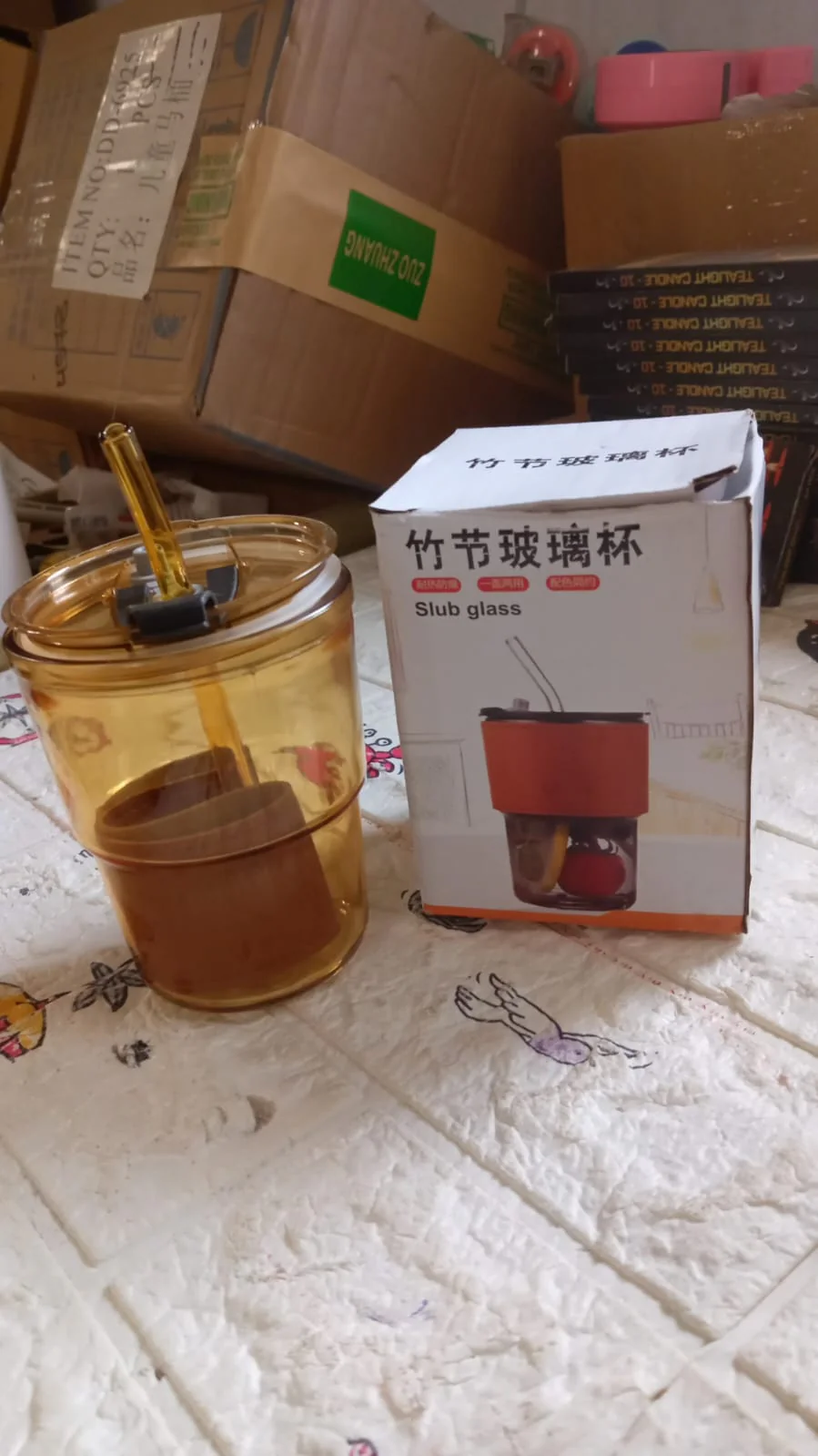 Glass Coffee Mug with Straw & Lid: Perfect for Home & Travel - Image 7