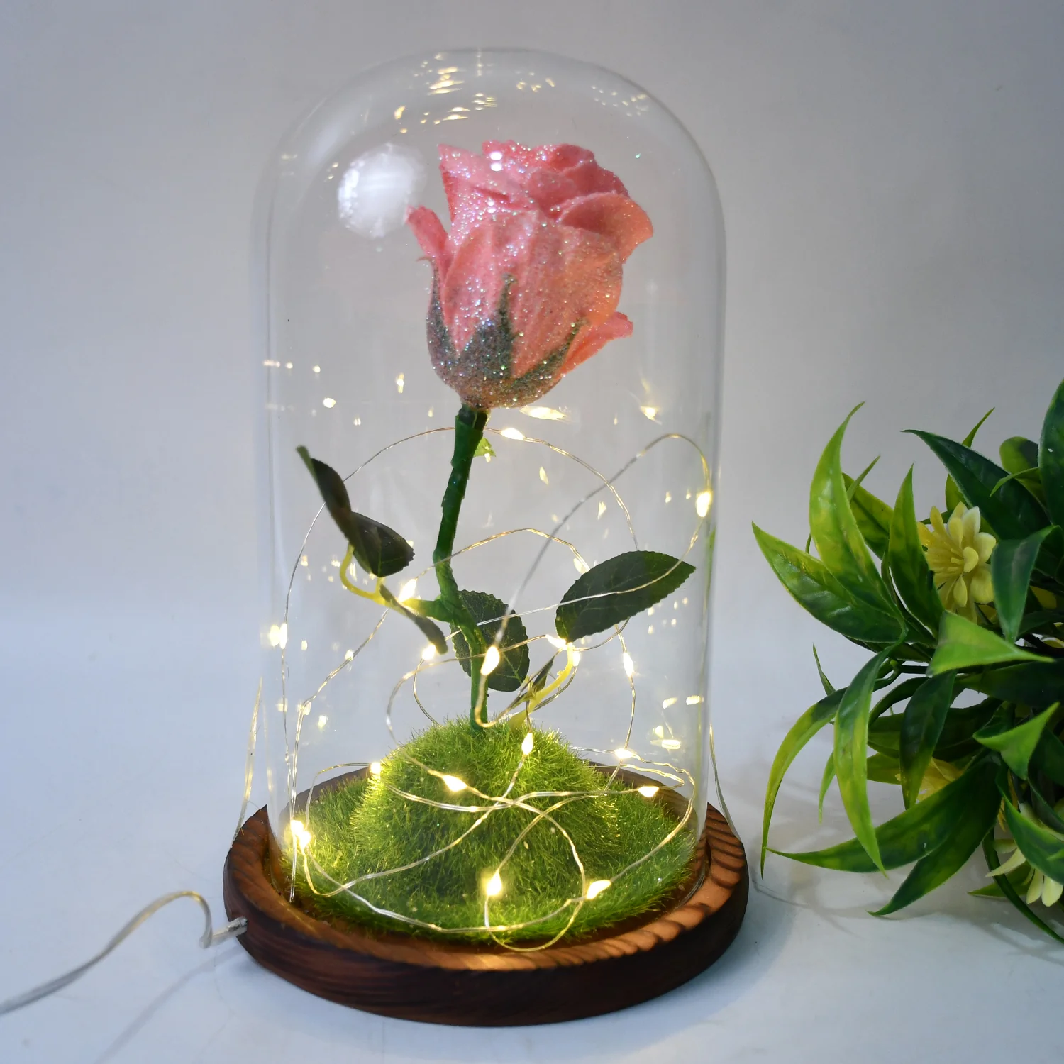 Glass Flower with Led Light Great Gift (1 Set) - Image 3