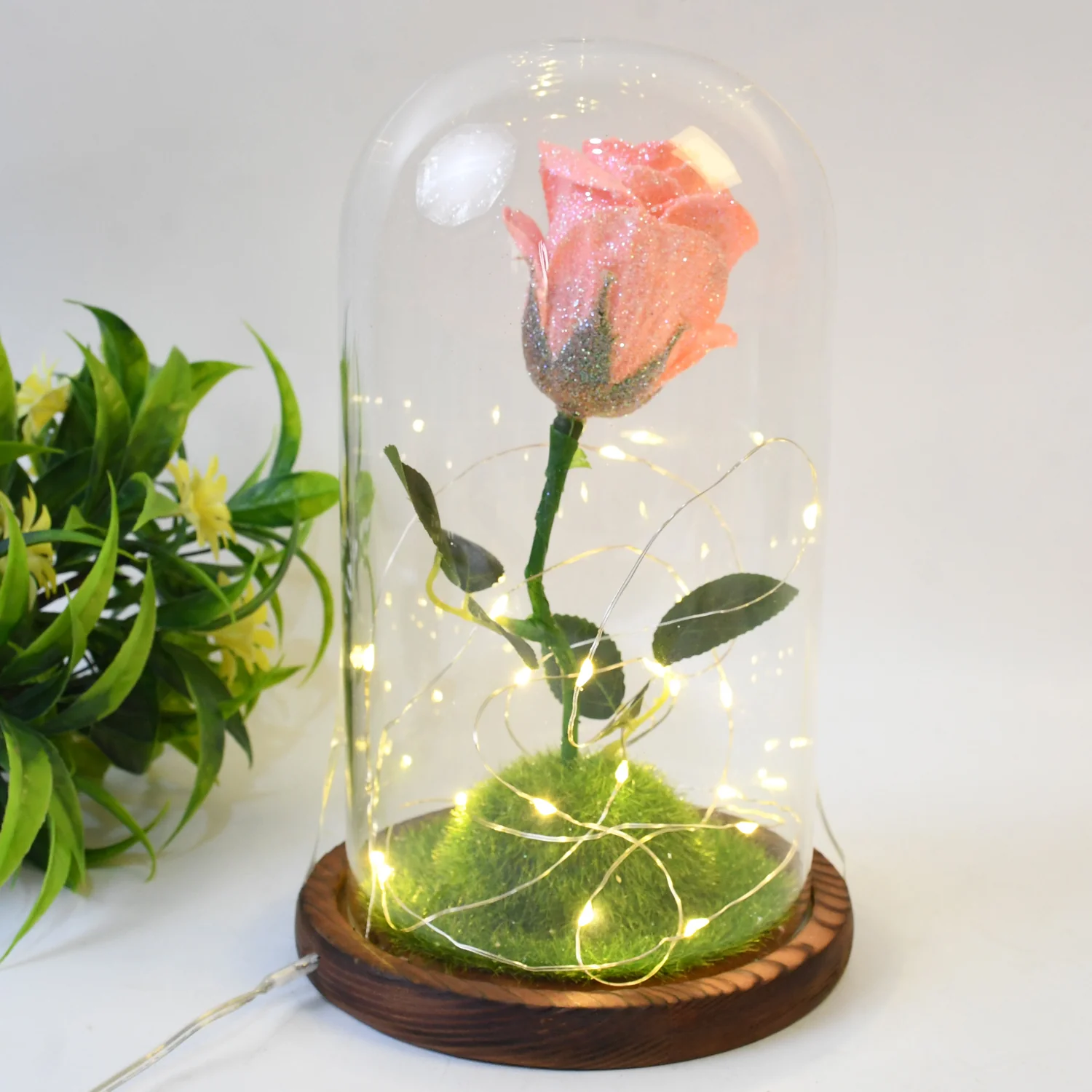 Glass Flower with Led Light Great Gift (1 Set) - Image 4