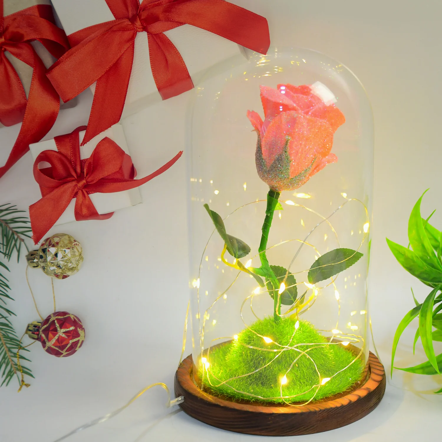 Glass Flower with Led Light Great Gift (1 Set) - Image 6