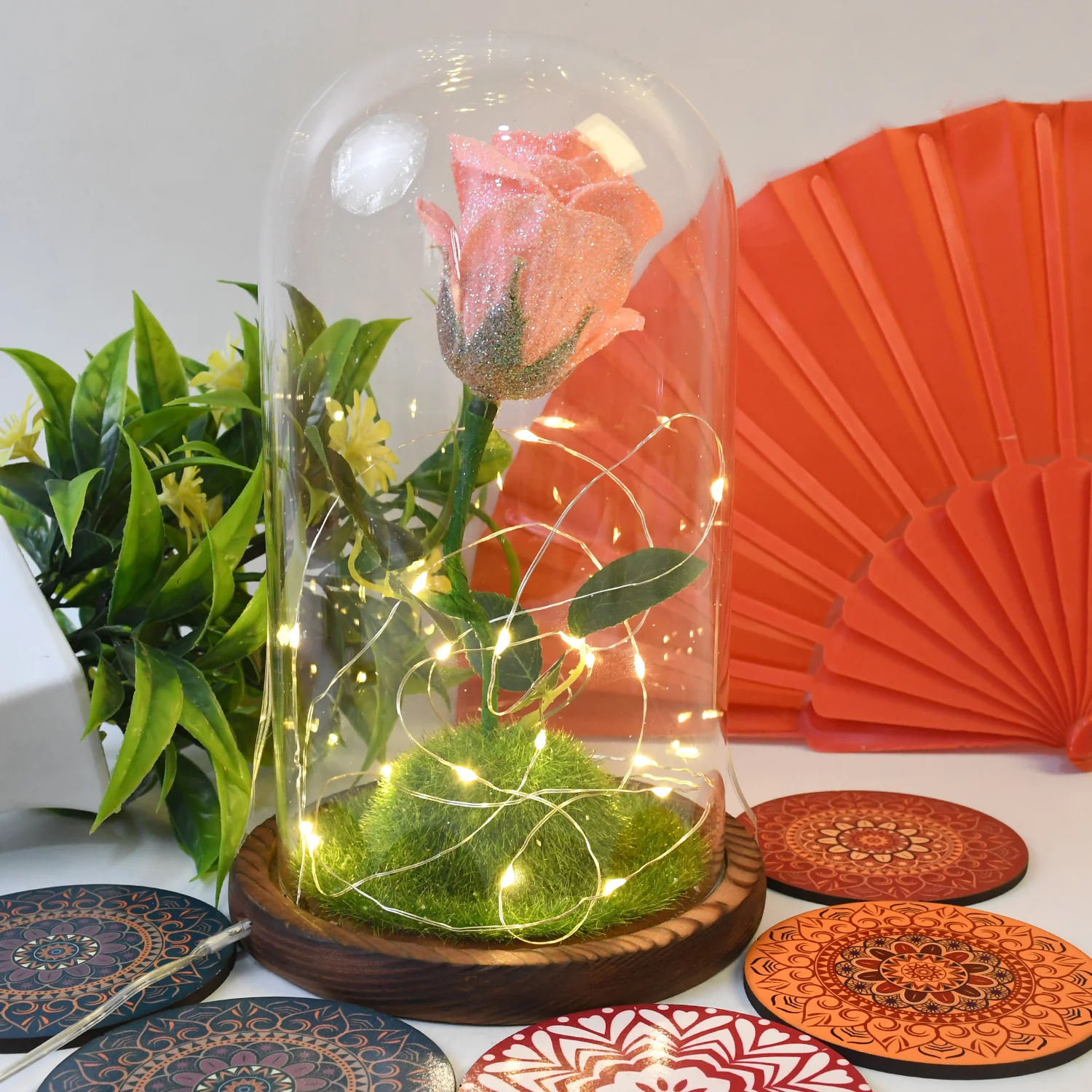 Glass Flower with Led Light Great Gift (1 Set) - Image 8