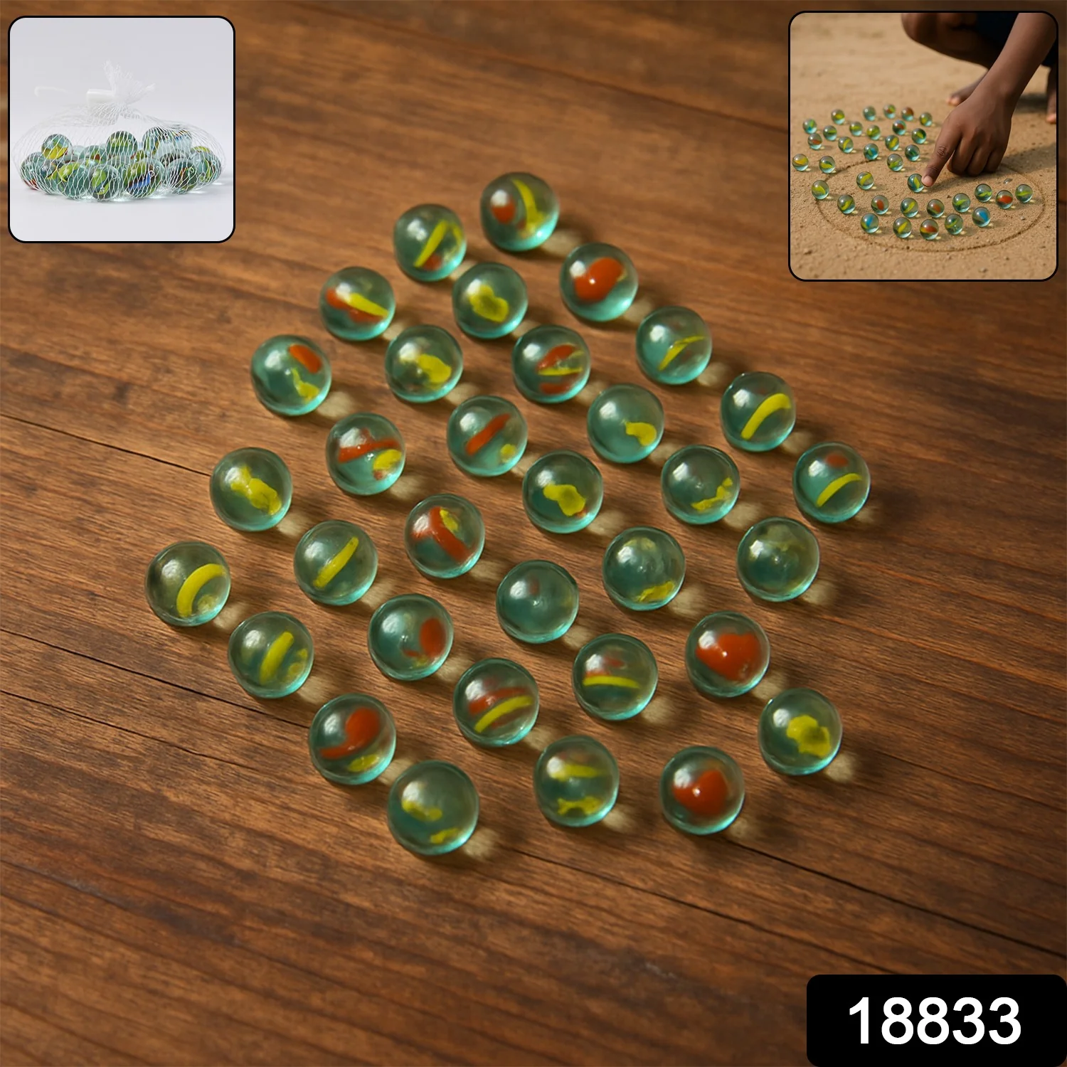 Glass Marbles for Kids Approx 35 (35 in 1) - Image 2
