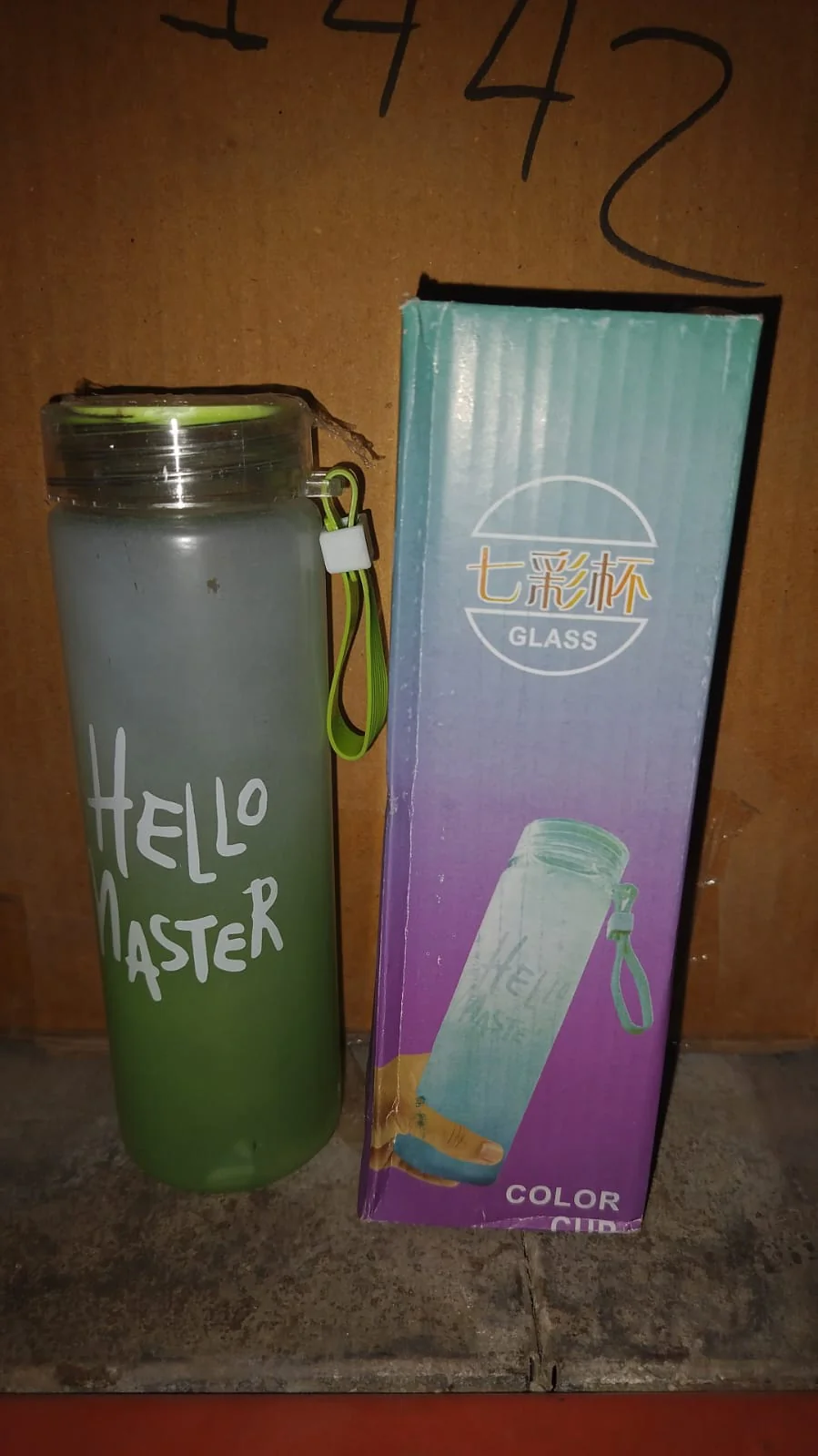 Motivational Glass Water Bottle Colorful portable Water Glass Bottle (350 ML) - Image 9