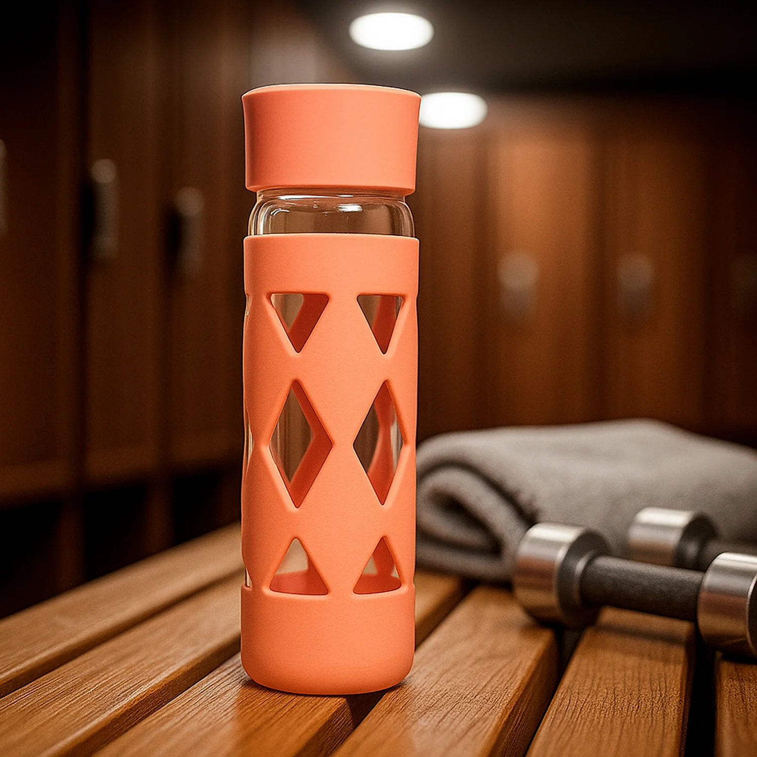 Glass Water Bottle with Protective Sleeve - (1 Pc / 480 ML) - Image 6