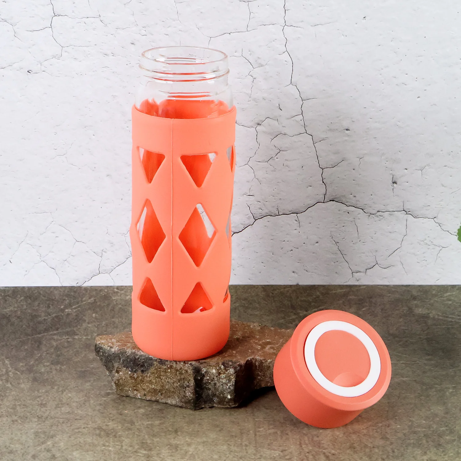 Glass Water Bottle with Protective Sleeve - (1 Pc / 480 ML) - Image 7