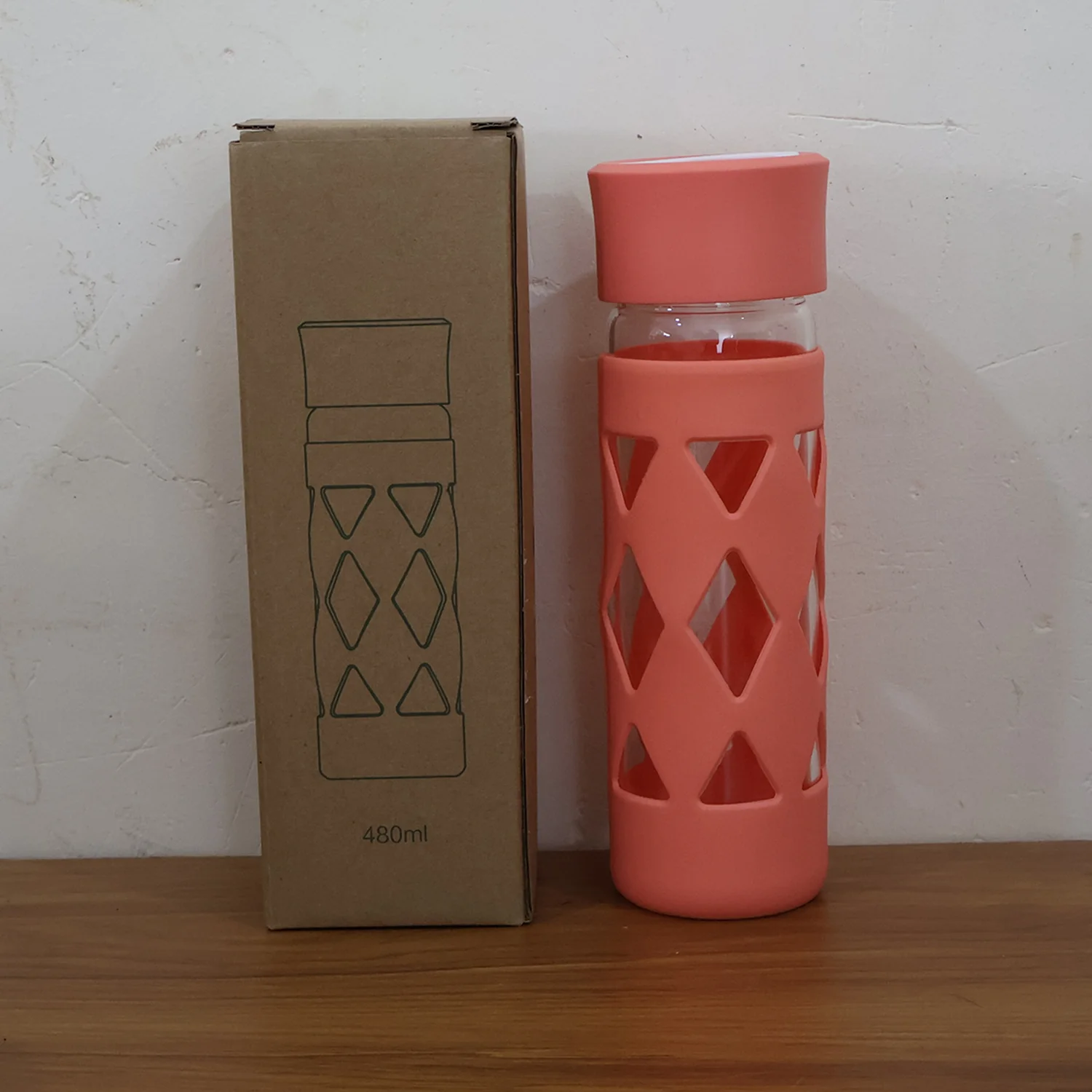 Glass Water Bottle with Protective Sleeve - (1 Pc / 480 ML) - Image 8