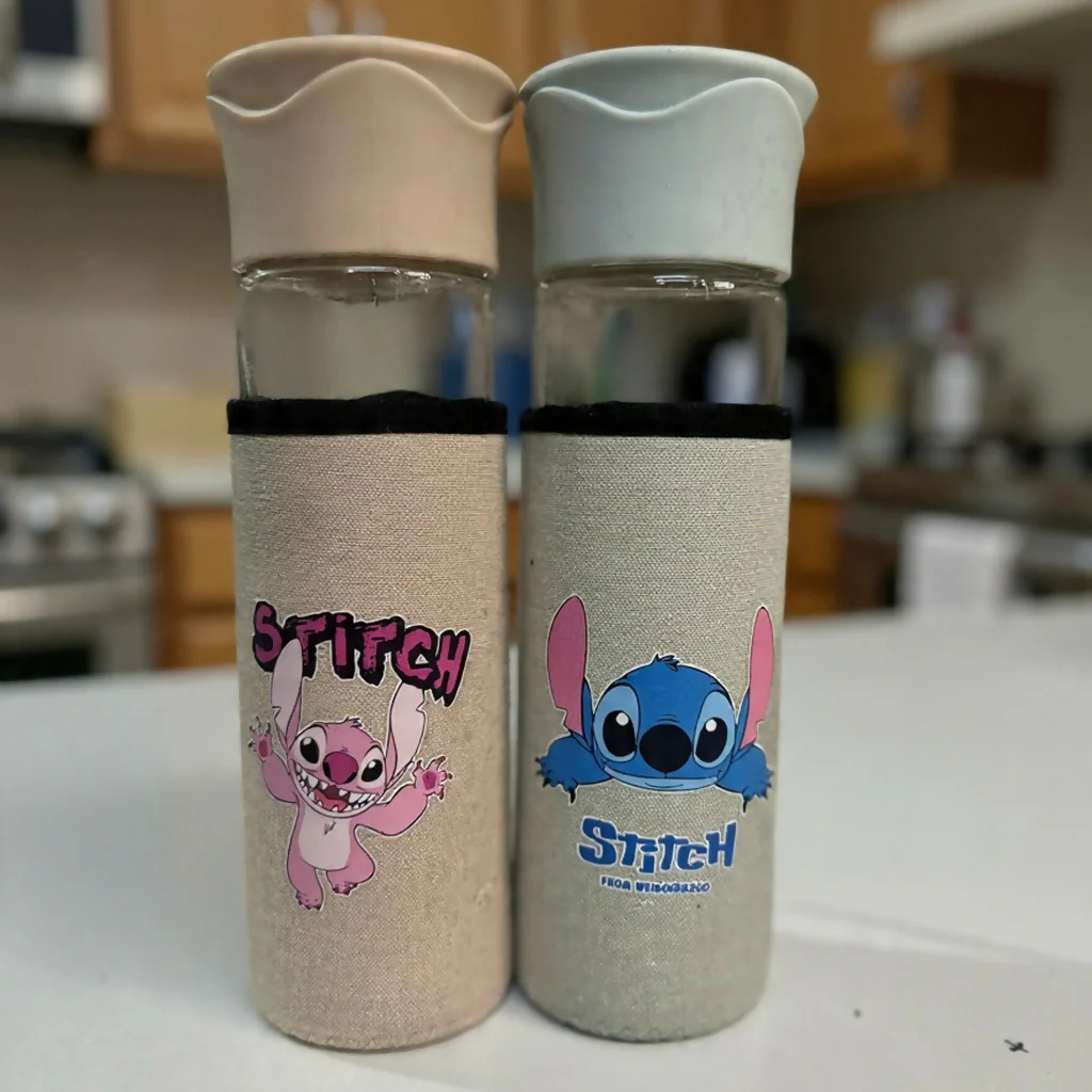 Glass Water Bottle with Sleeve and Strap for Daily Use - Image 3