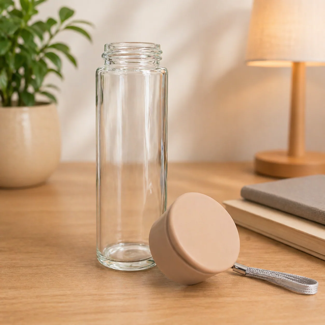 Glass Water Bottle with Sleeve and Strap for Daily Use - Image 5