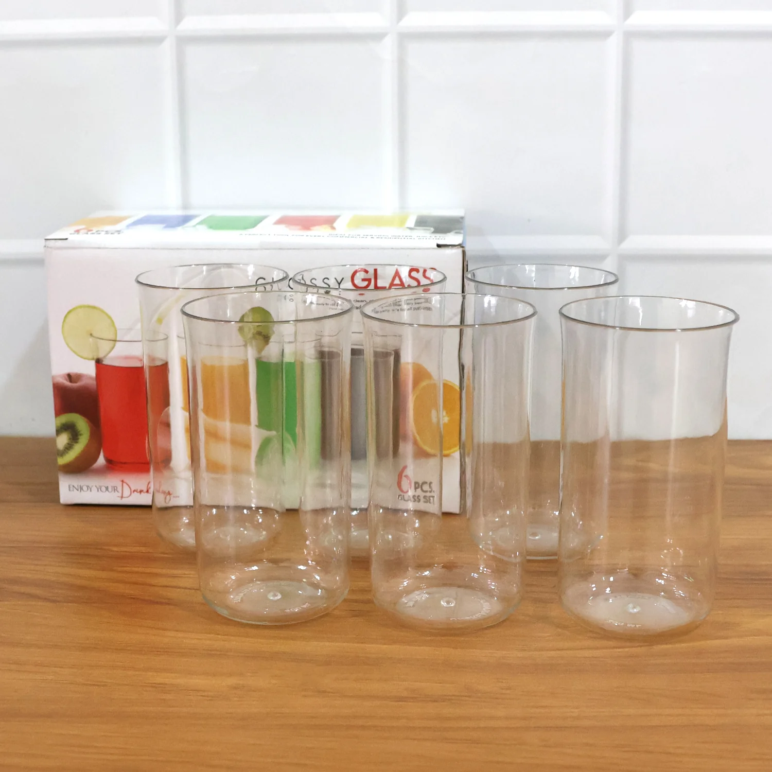 Glossy Plastic Glass Set (6 Pc / 300 ML) - Image 7