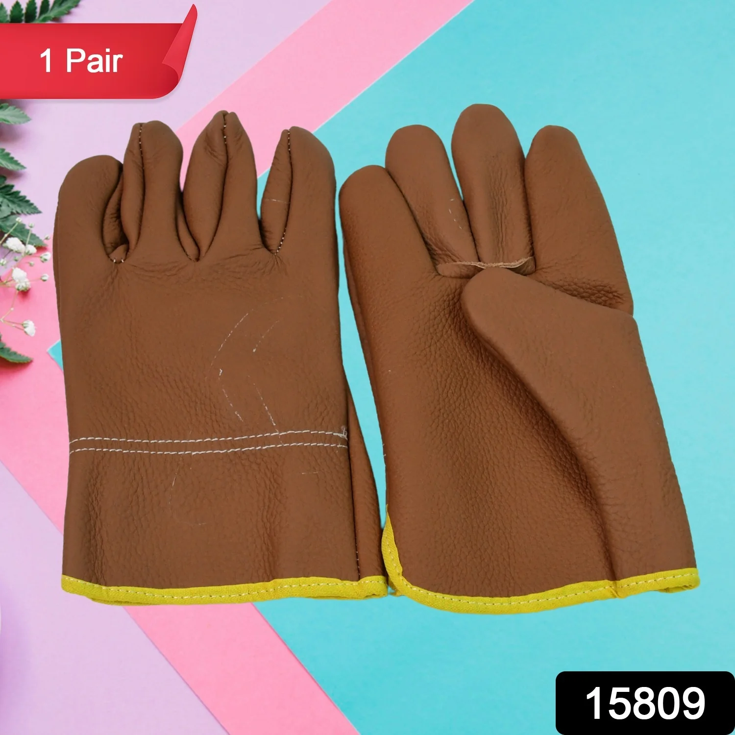 Gloves Gardening Gloves for Men Women Leather Gloves Heavy Duty Gloves (1 Pair) - Image 2