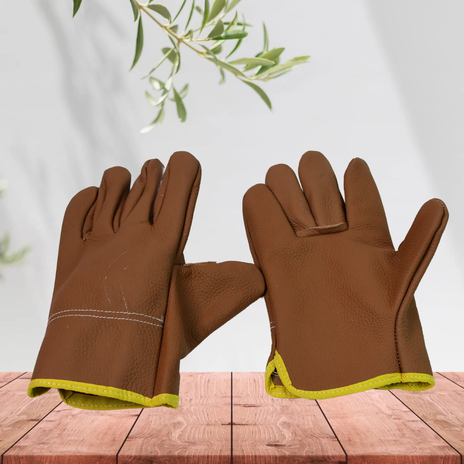 Gloves Gardening Gloves for Men Women Leather Gloves Heavy Duty Gloves (1 Pair) - Image 4