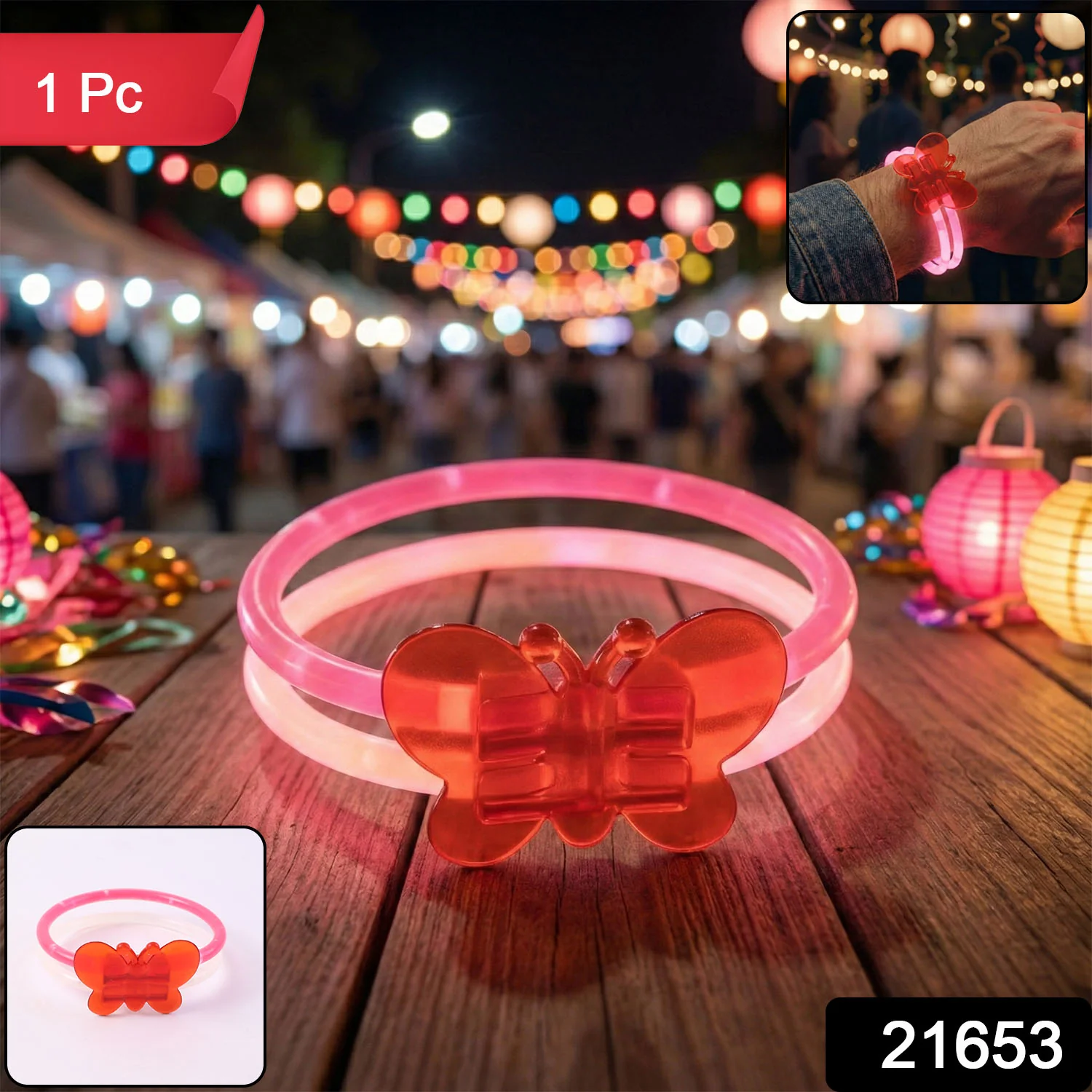 Glowing Butterfly Bracelet (1 Pc) - Image 2