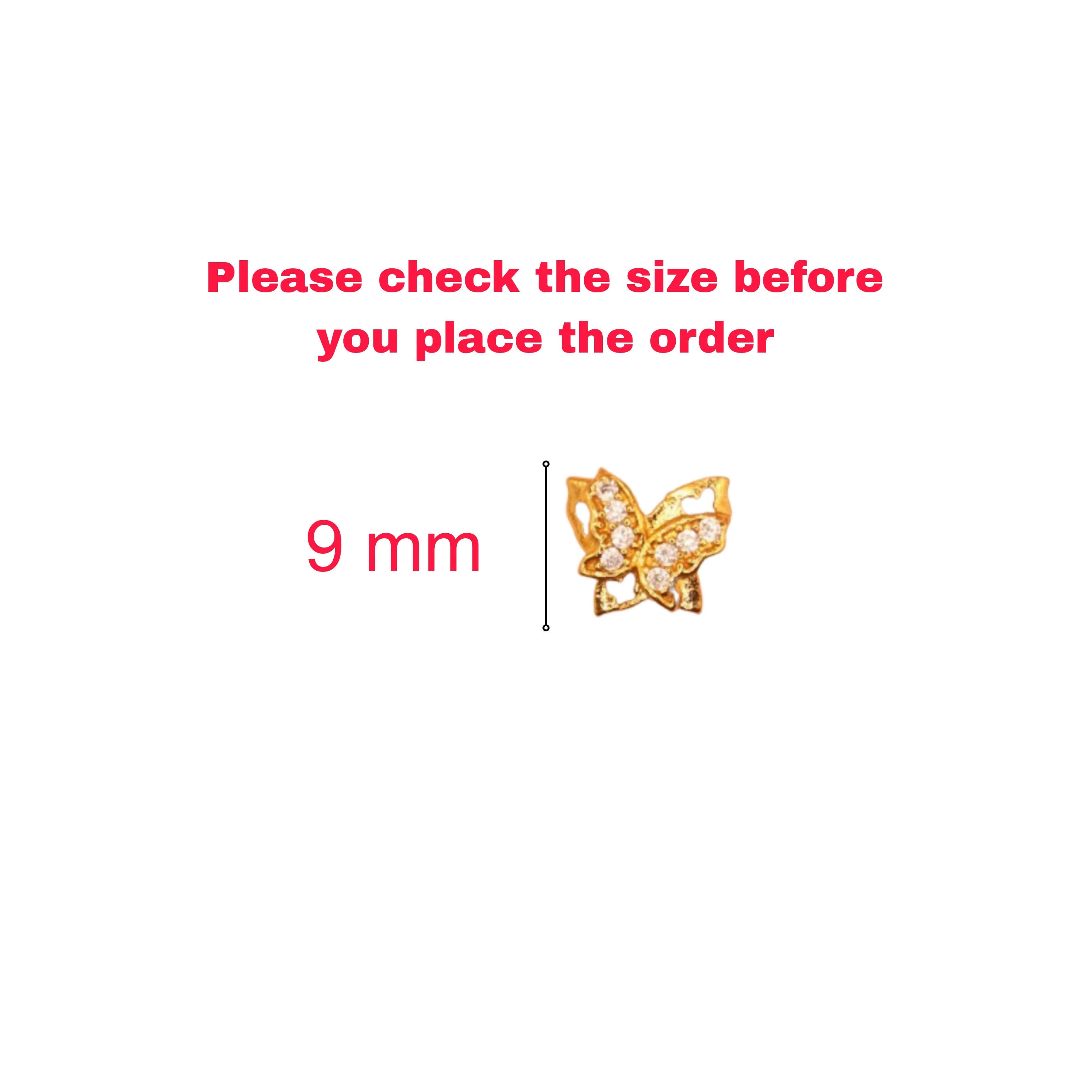 Gold & Diamond-Accented Butterfly Stud Earrings for women & girls - Image 4