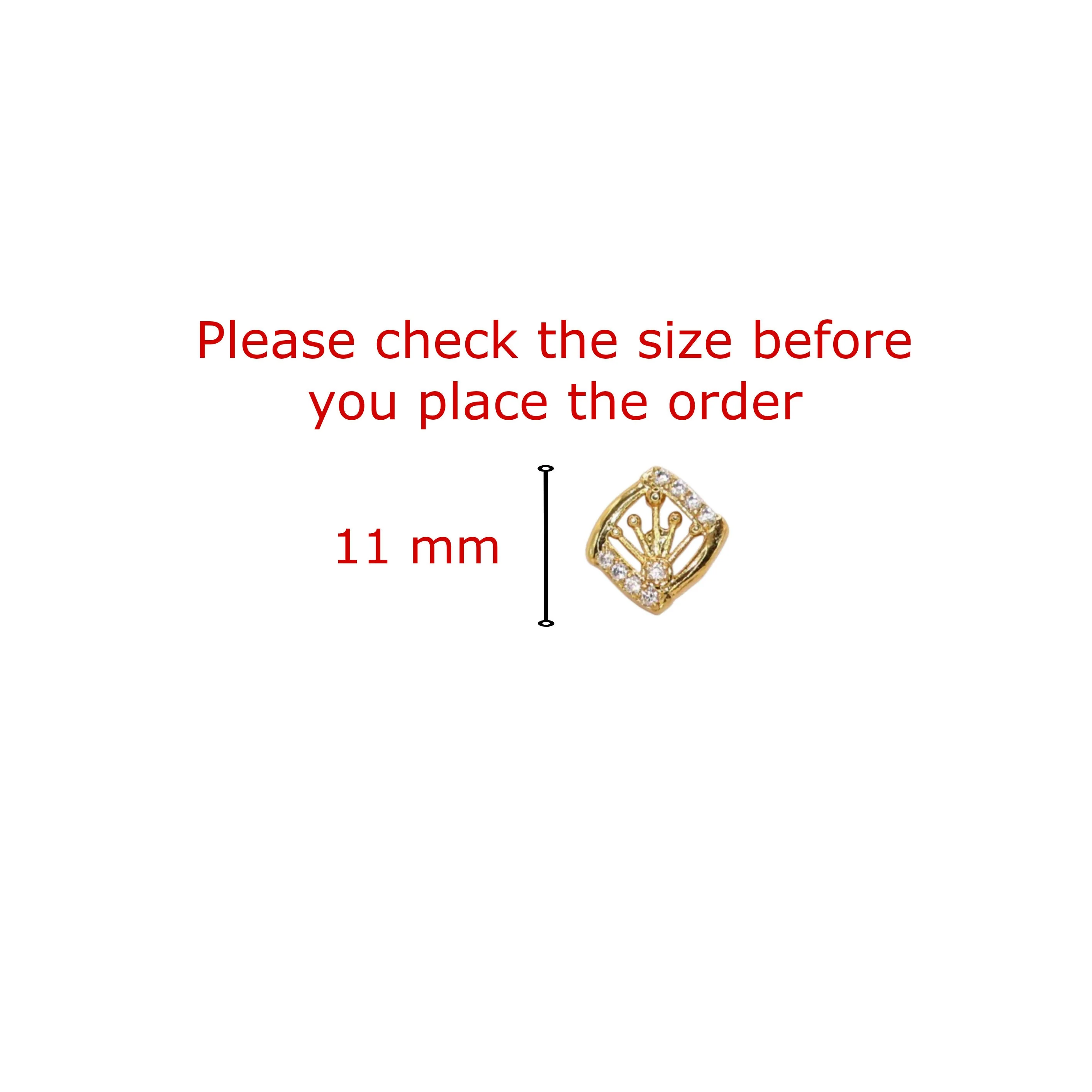 Gold Diamond Cage Stud Earring Setting - Square Solitaire Mount for women & girls - Image 4