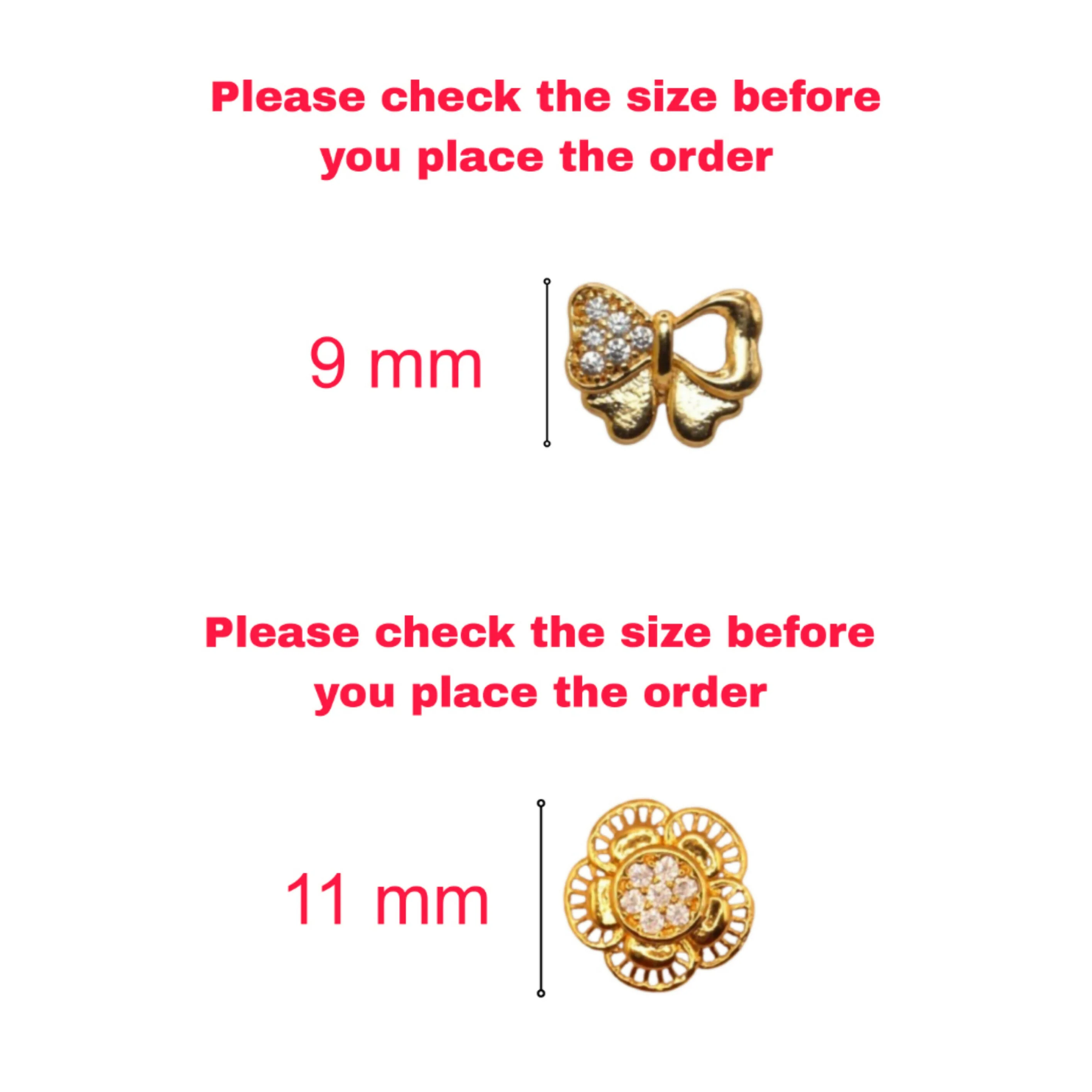 Gold & Diamond Flower & Butterfly Stud Earrings for women & girls Combo Pack of 2 - Image 4
