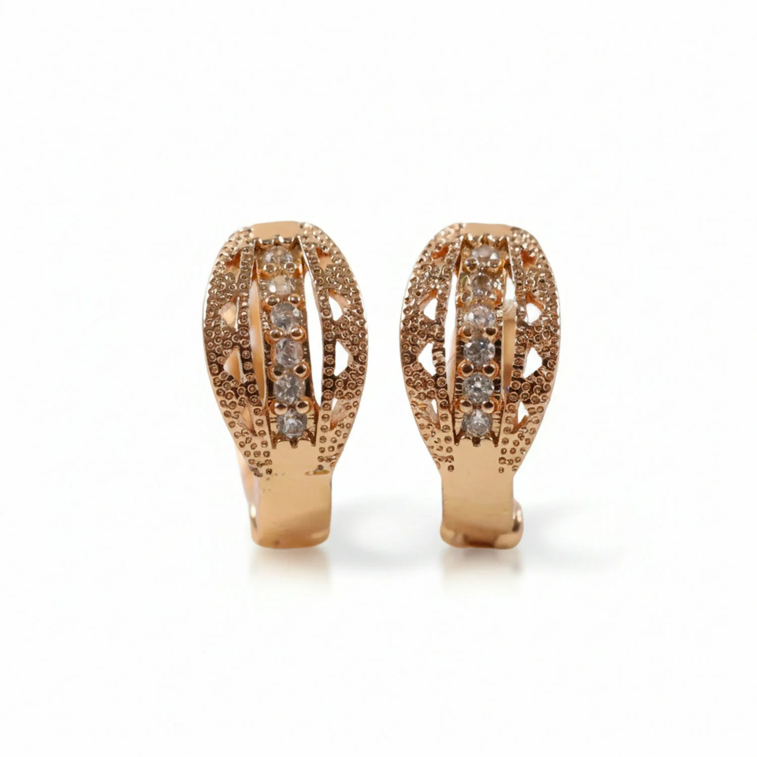 Elegant Gold Finish Stone Stud Earrings for Women & Girl - Image 6