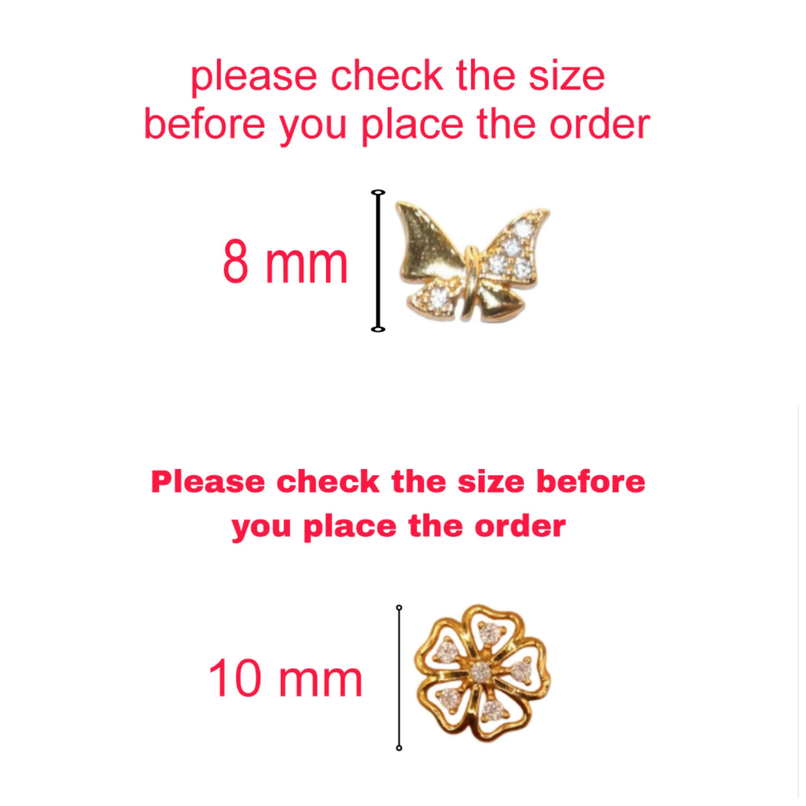Gold Flower & Butterfly Stud Earrings Set with AD for women & girls Combo Pack of 2 - Image 4