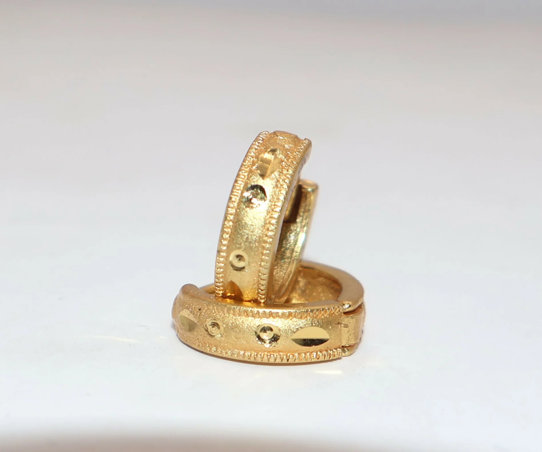 Gold Hoop Earrings kan bali with AD Bali - Image 3
