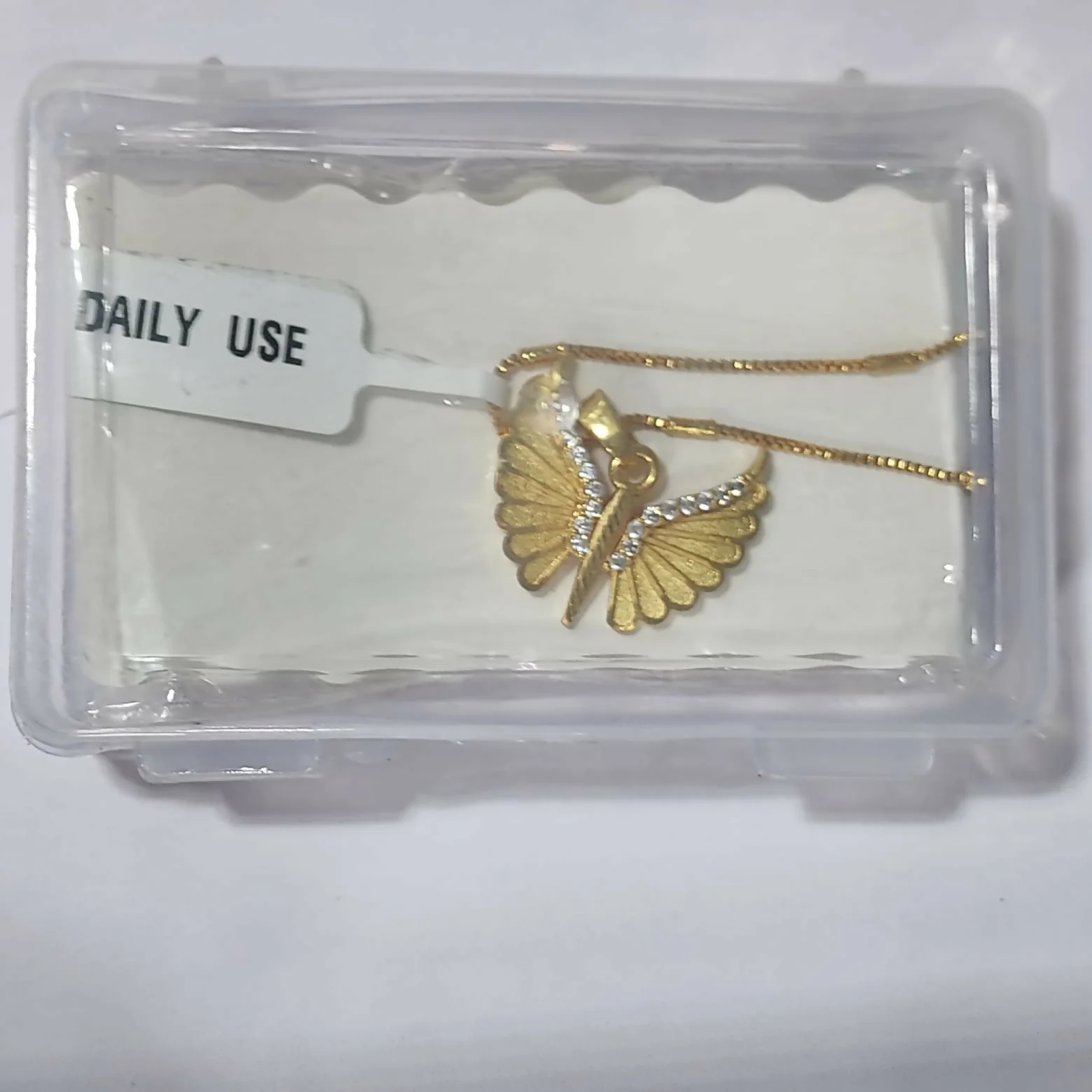 Gold Plated AD Butterfly Wing Pendant Necklace For women and girls - Image 4