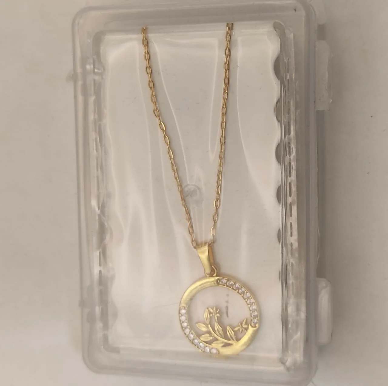 Gold Plated AD Circle Pendant Necklace For women and girls - Image 5