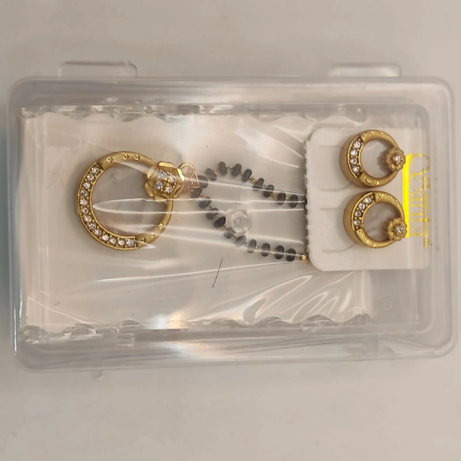 Gold-Plated AD Circular Crystal Mangalsutra & Earring Set for women - Image 4