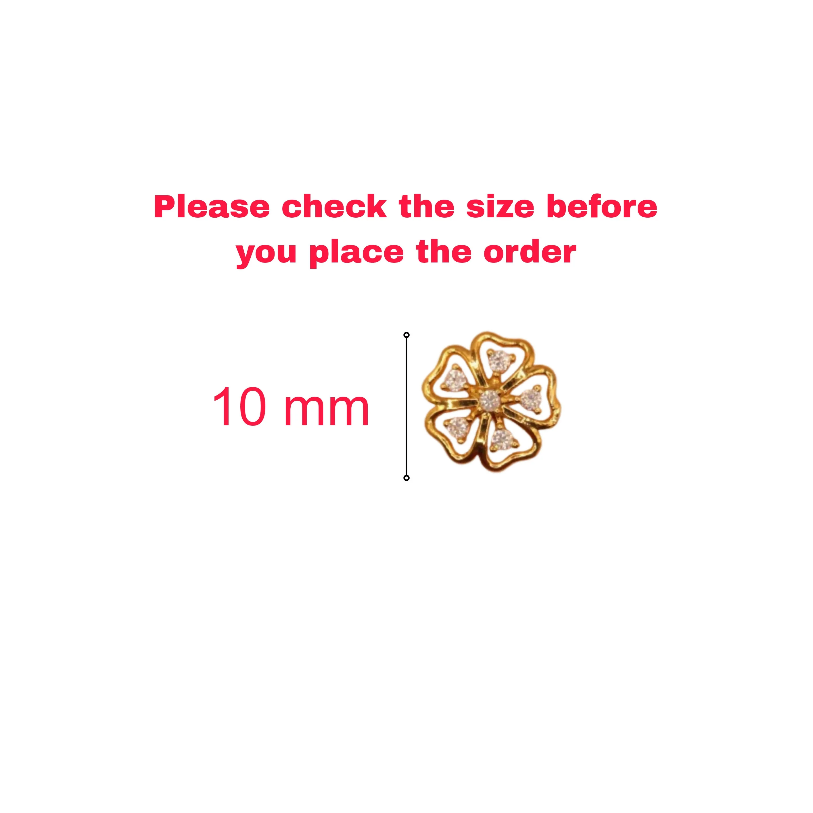 Gold-Plated AD Flower Stud Earrings for women & girls - Image 4