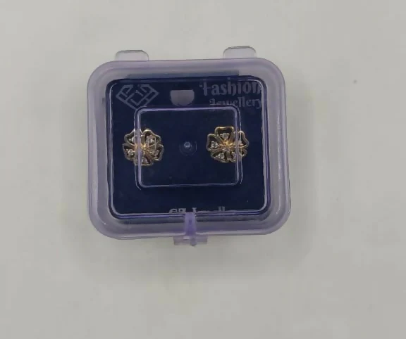 Gold-Plated AD Flower Stud Earrings for women & girls - Image 5