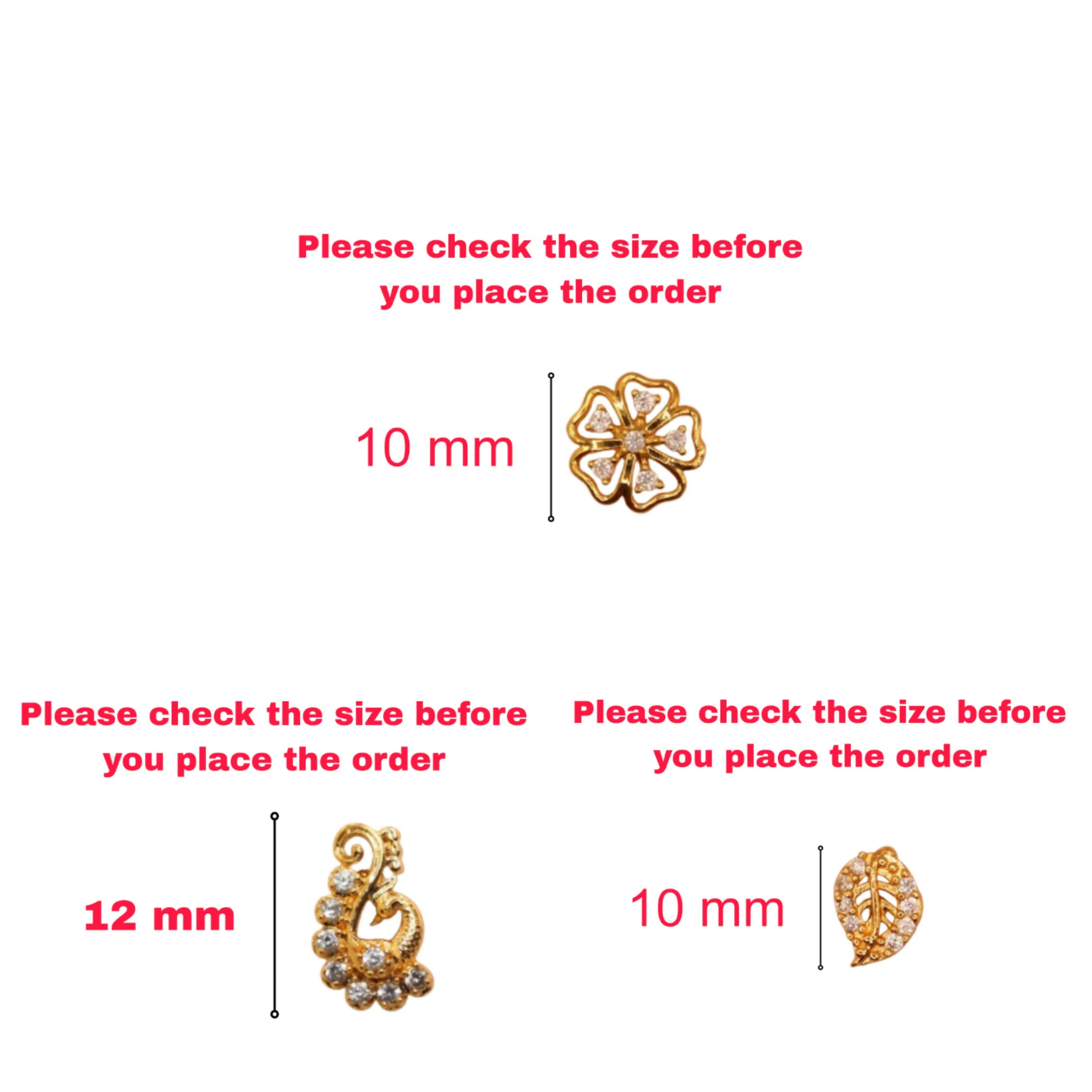 Gold Plated AD Stud Earrings Combo Set of 3 for Women & Girls - Image 4
