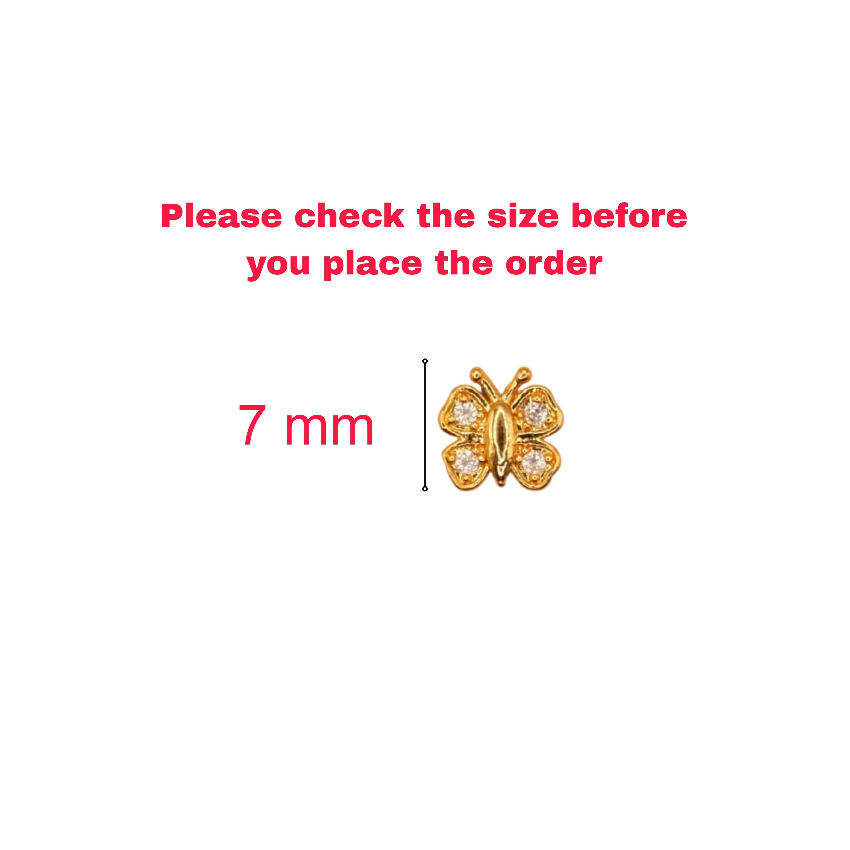 Gold Plated Butterfly Stud Earrings with Diamond-Cut Stones for Women & girls - Image 4