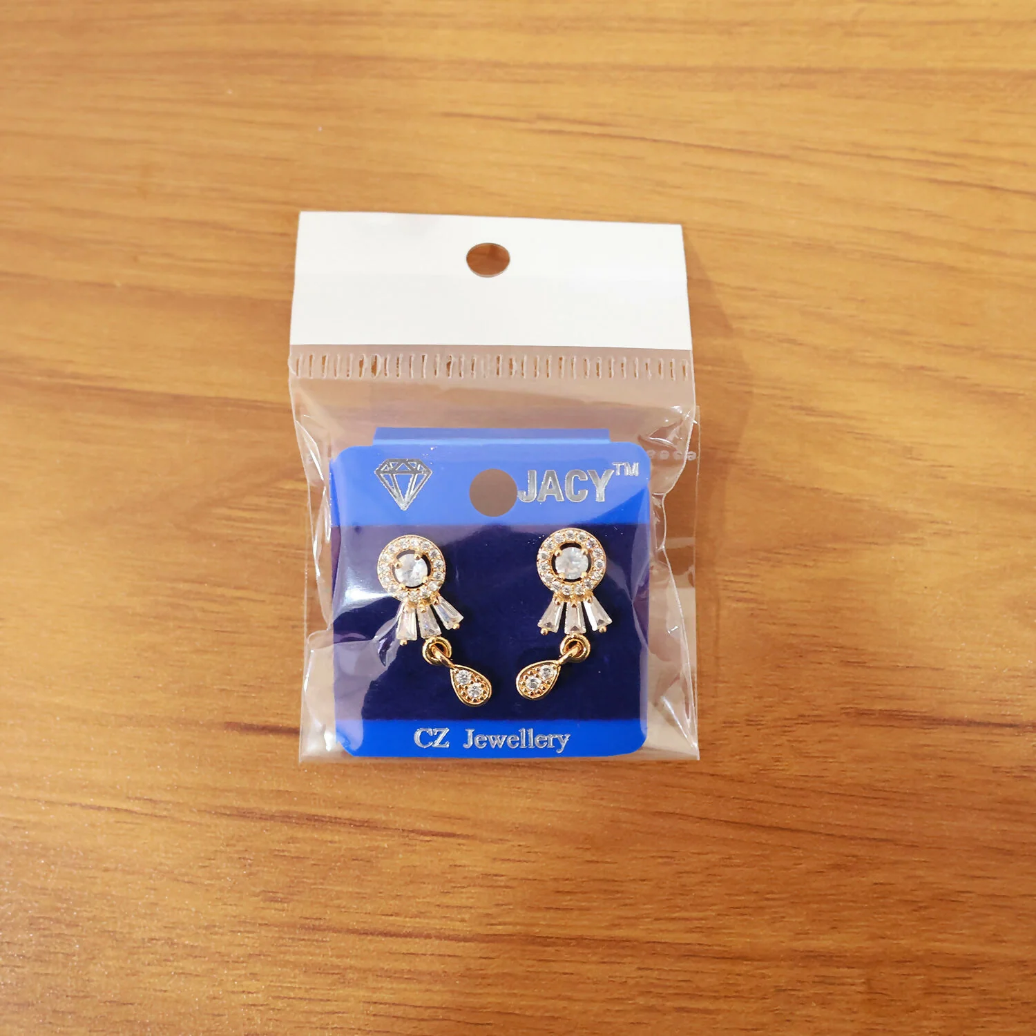 Elegant Gold Finish Round Stud Earrings with Drop Design for Women & Girl - Image 6