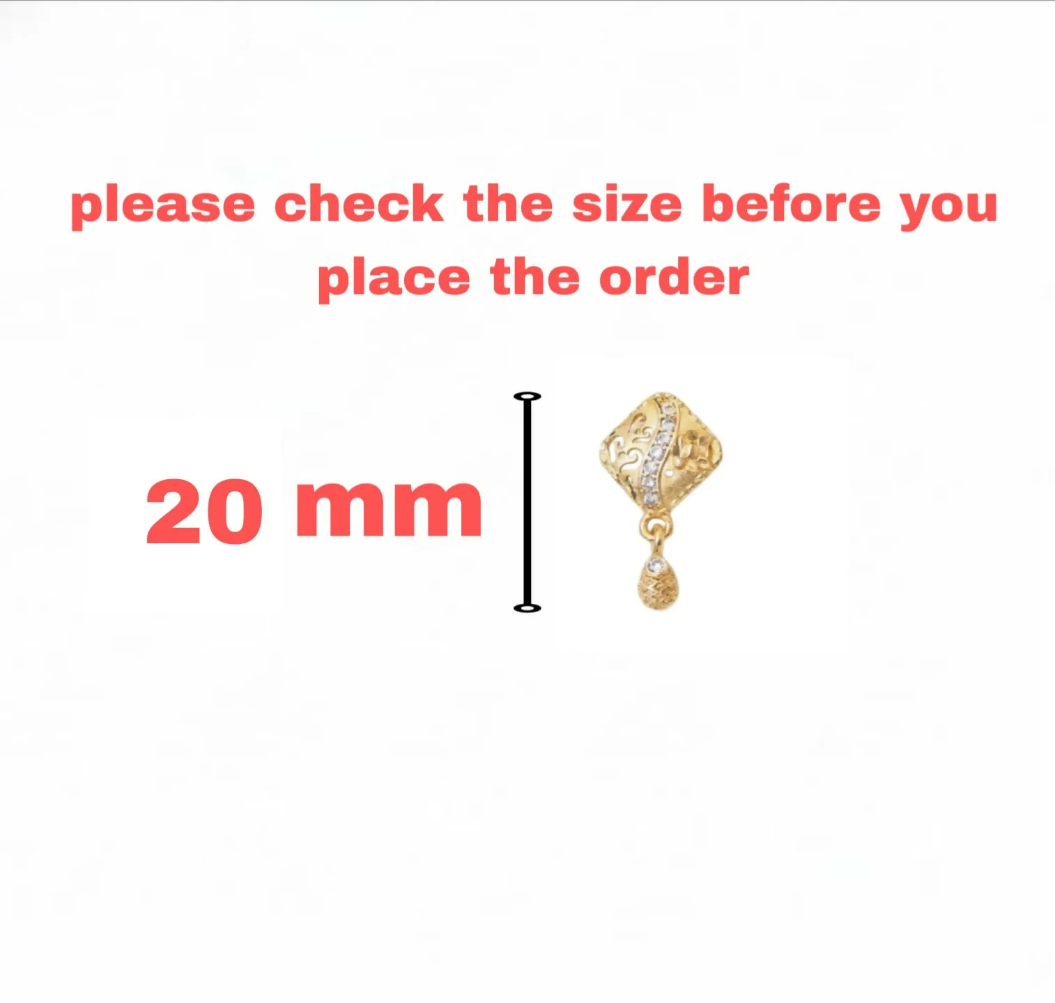 Gold Plated Daily Use Rhombus Drop Earrings with Filigree Detailing and AD - Image 3