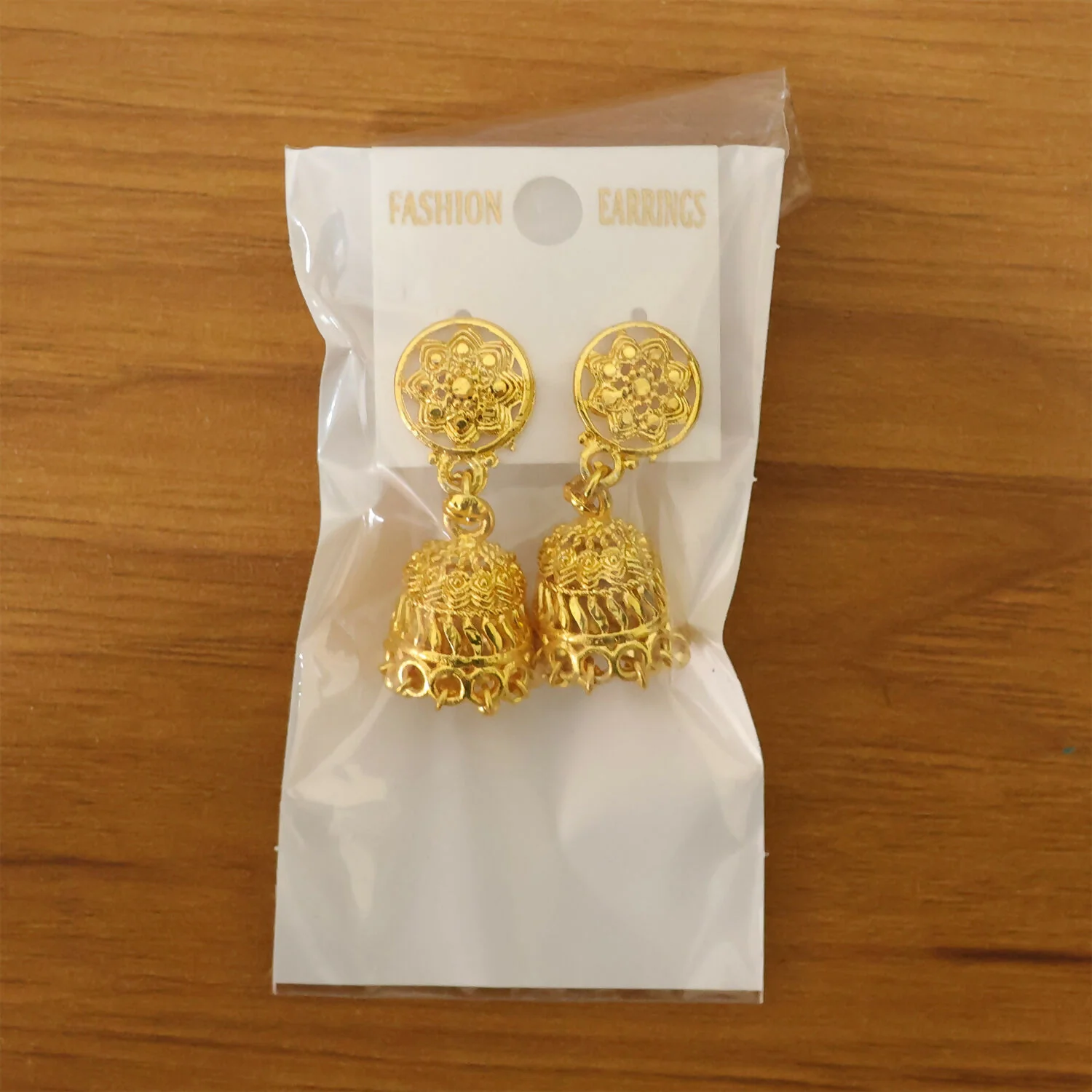 Gold Plated Floral Jhumka Earrings for Women – Traditional Ethnic Party Wear Jewelry - Image 6