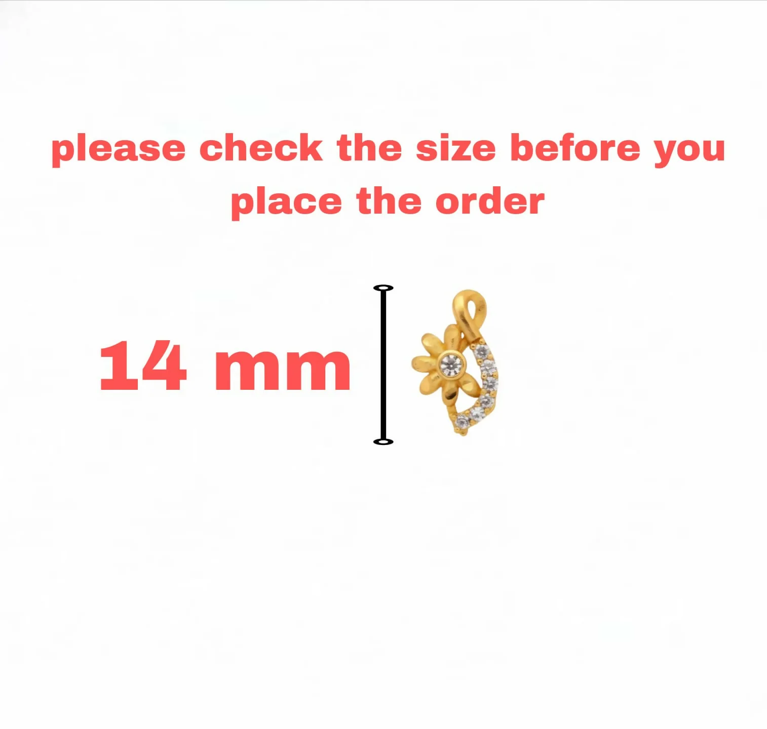 Gold Plated Floral S-Curve Stud Earrings with AD for women and girls - Image 4