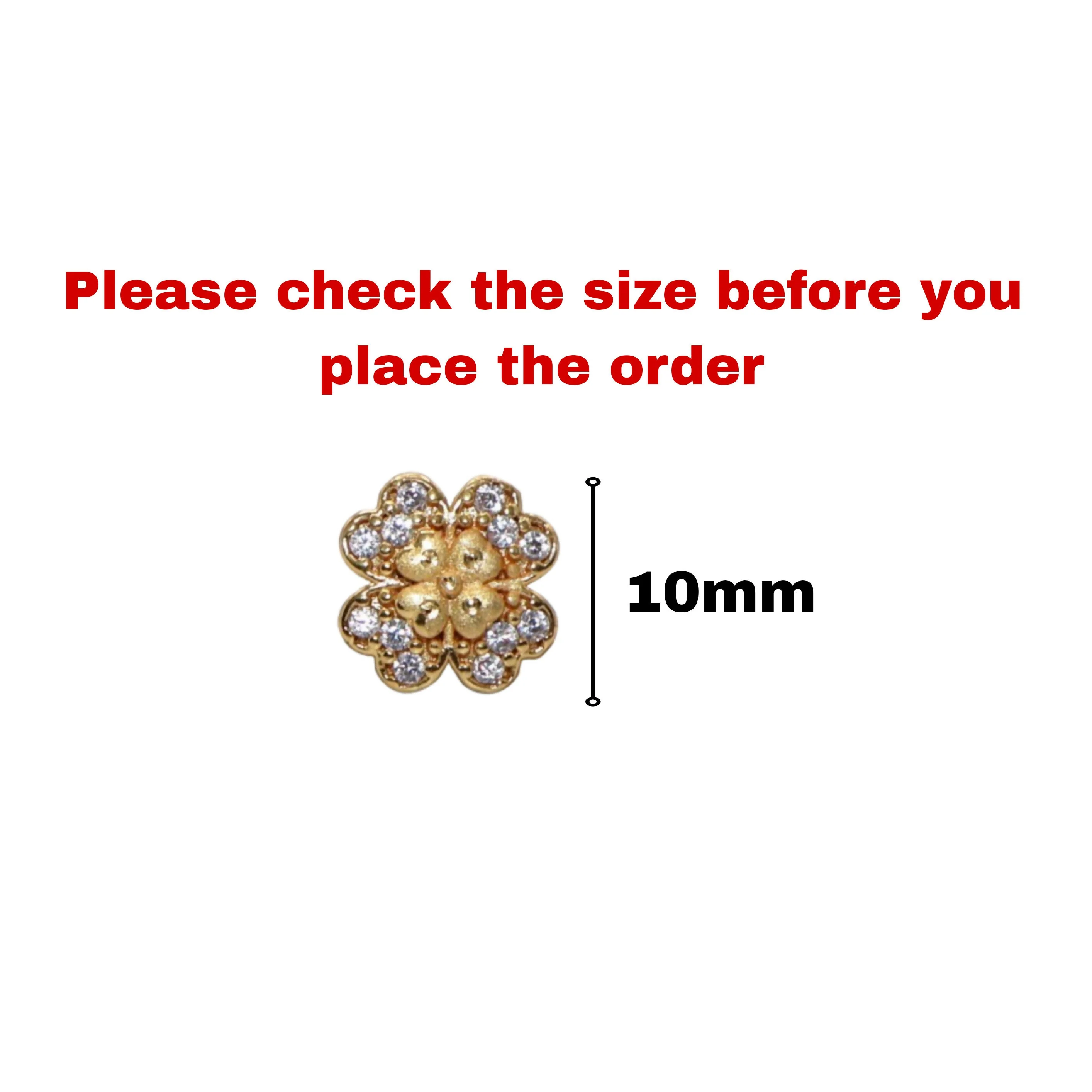 Gold Plated Four-Leaf Clover Stud Earrings with AD for women and girls - Image 4
