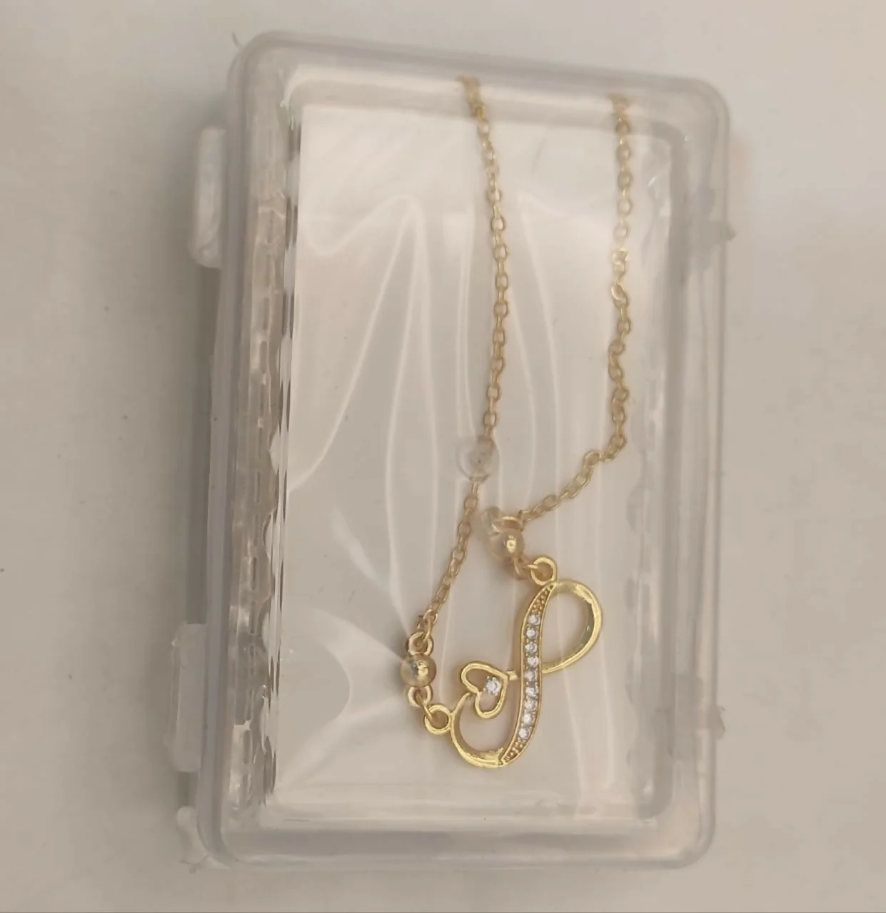 Gold Plated Heart & Infinity Necklace with AD For women and girls - Image 5