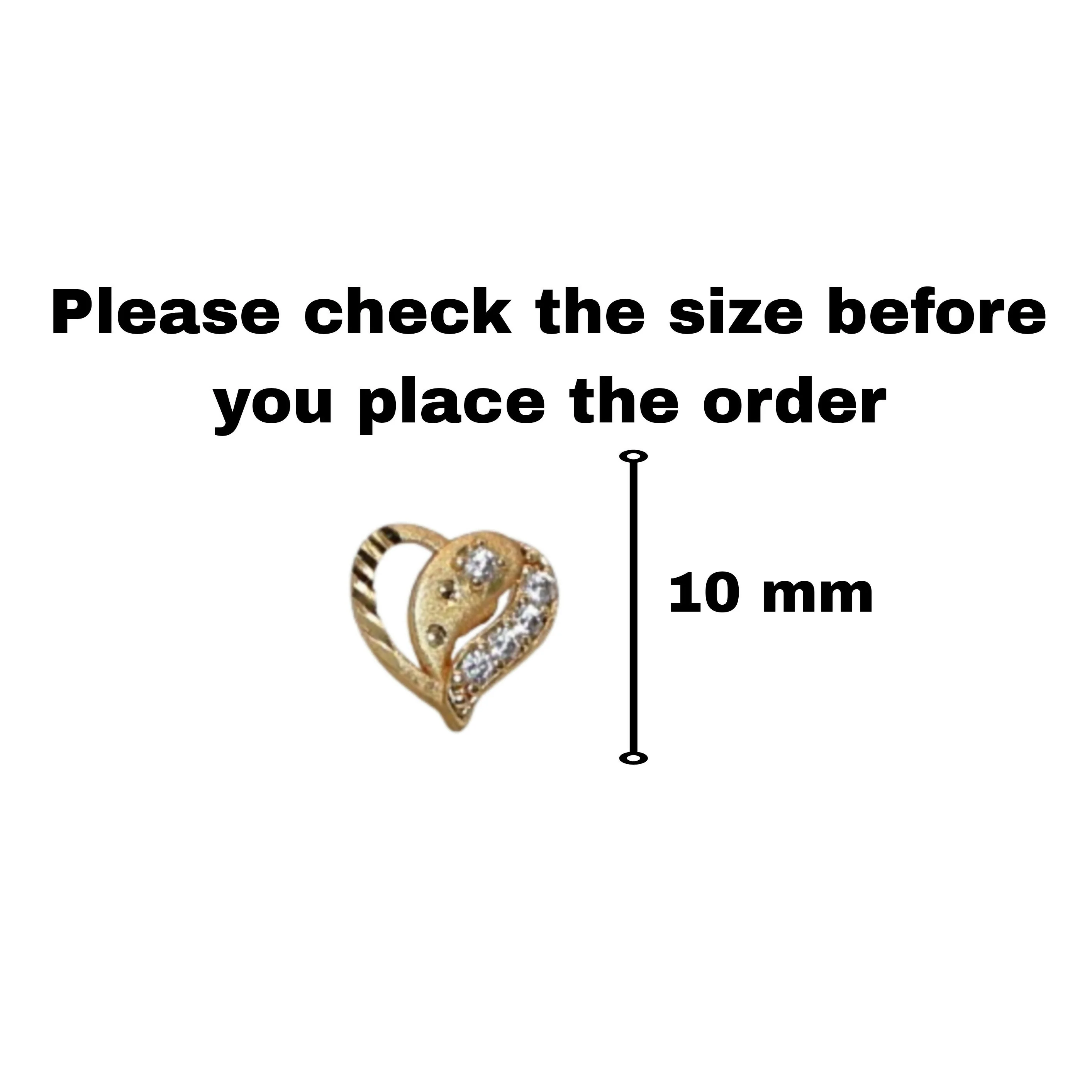 Gold Plated Heart Stud Earrings with Sparkling AD for women and girls - Image 4