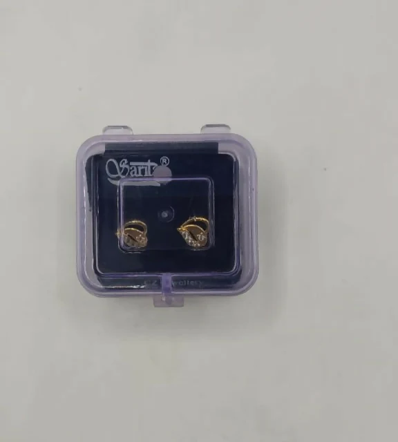 Gold-Plated Layered Flower Stud Earrings with AD for women & girls - Image 5
