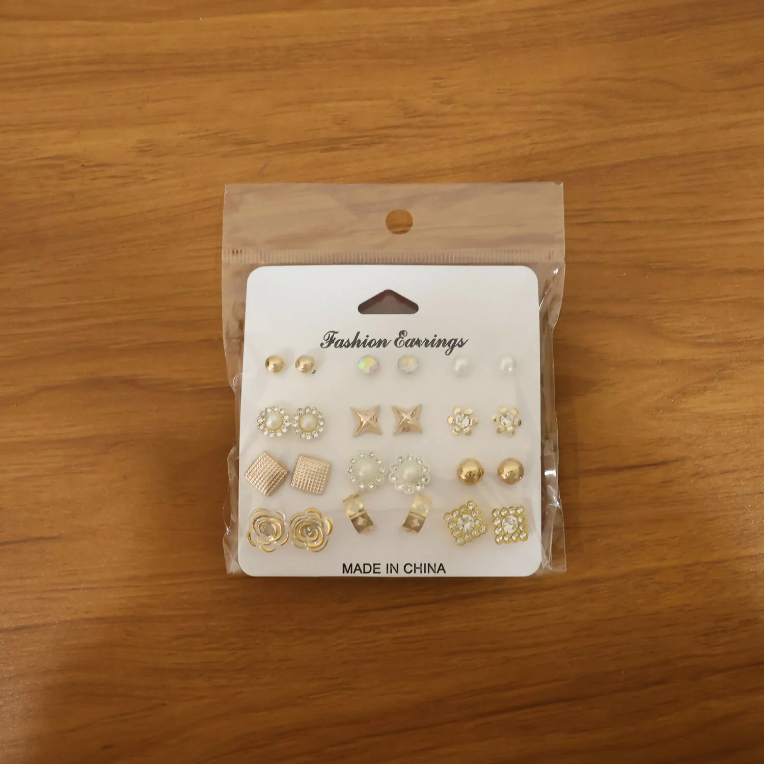 Gold Plated Multi Design Stud Earrings Set for Women & Girls – Fashion Combo Earrings Pack (12 Pairs) - Image 5