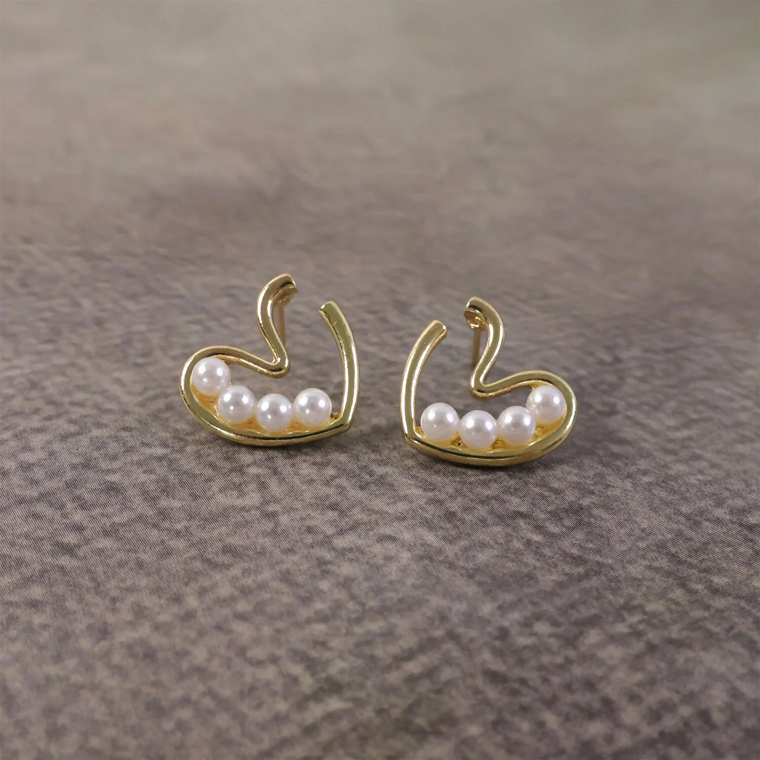 Gold Plated Swan Design Pearl Stud Earrings for Women & Girls – Elegant Pearl Designer Earrings - Image 5