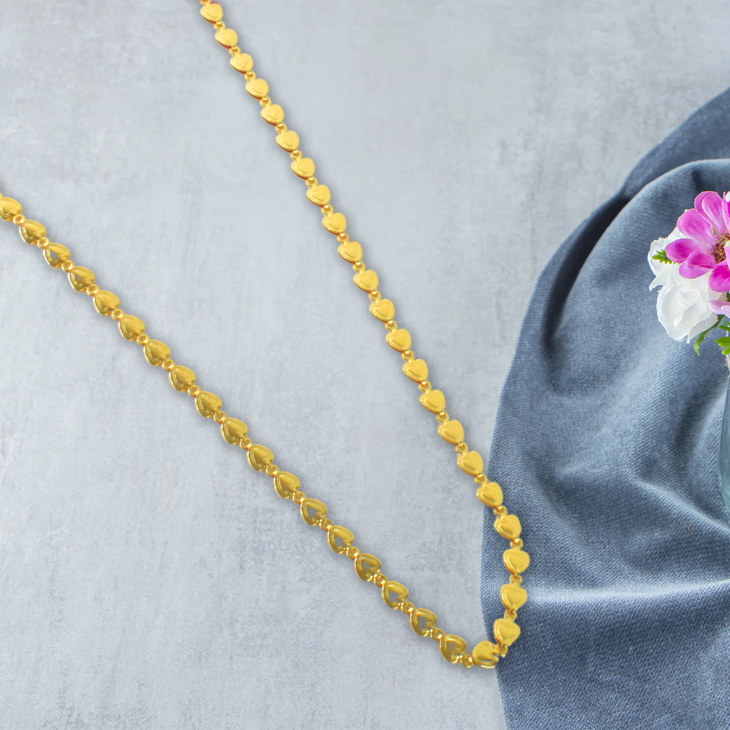 Gold Platted Necklace Handmade Brass Chain for Men - Image 2