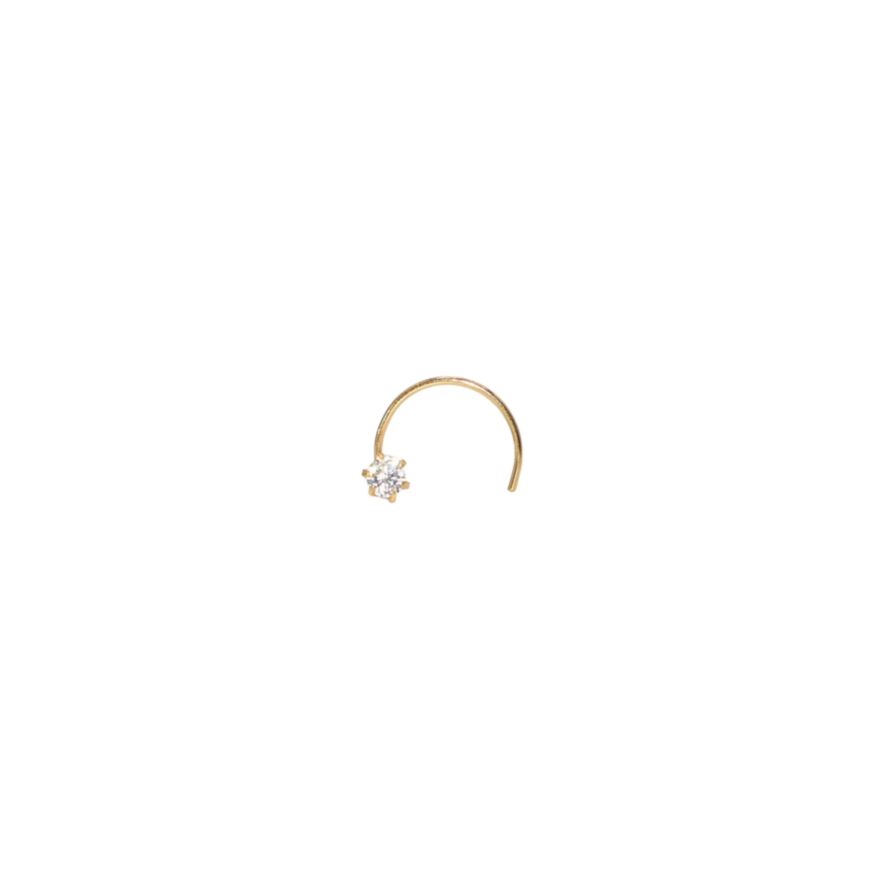 Gold Single Diamond Nosepin Laung Koka Nathni for women and girls - Image 3