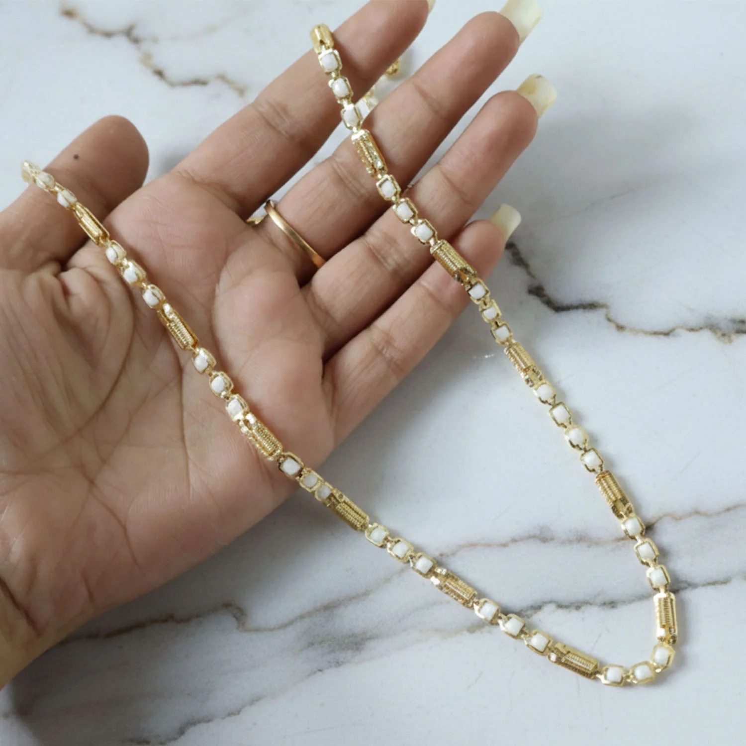 Gold-Tone Designer Chain Necklace (1 Pc) - Image 6