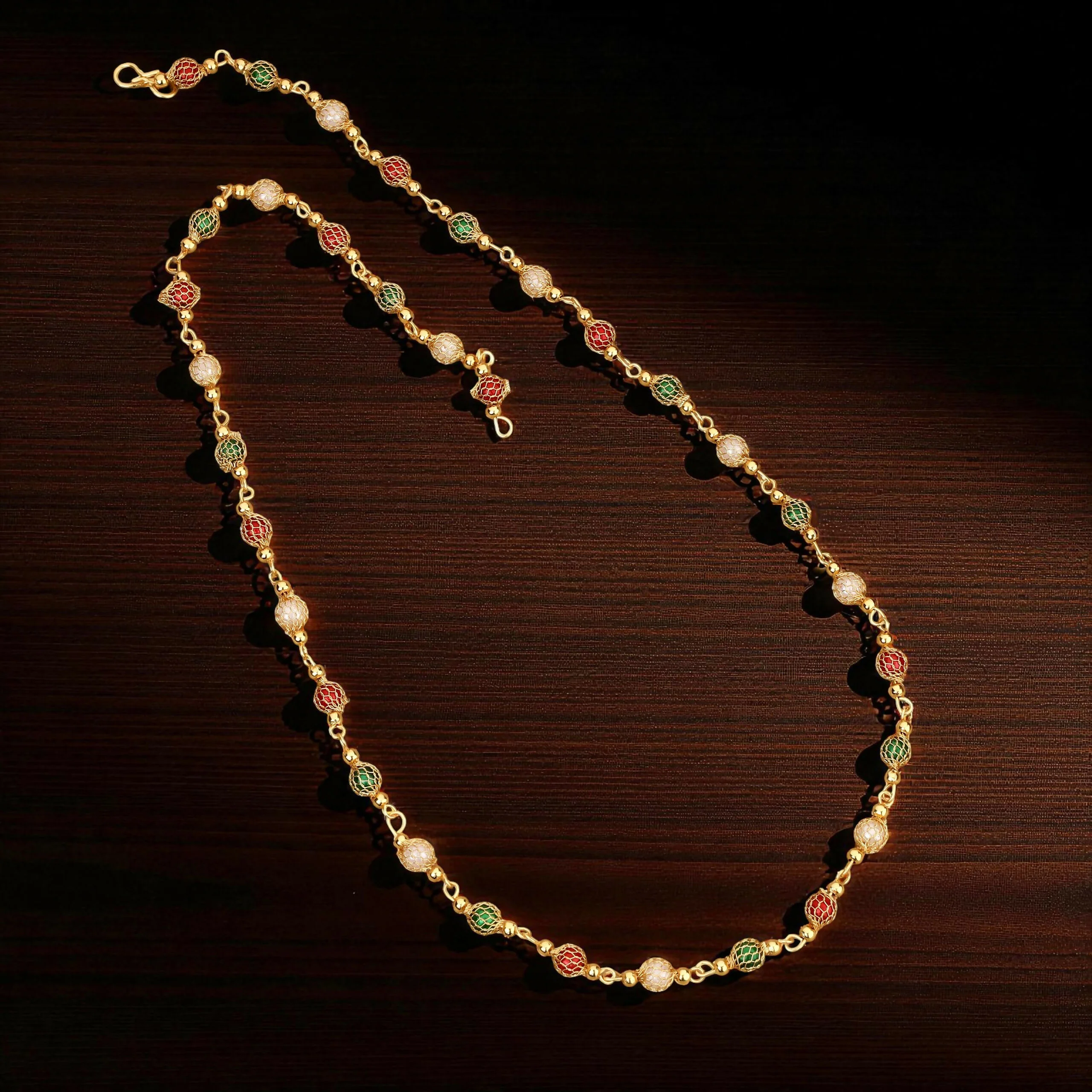 Gold-Toned Pave AD Tassel mala - Image 4