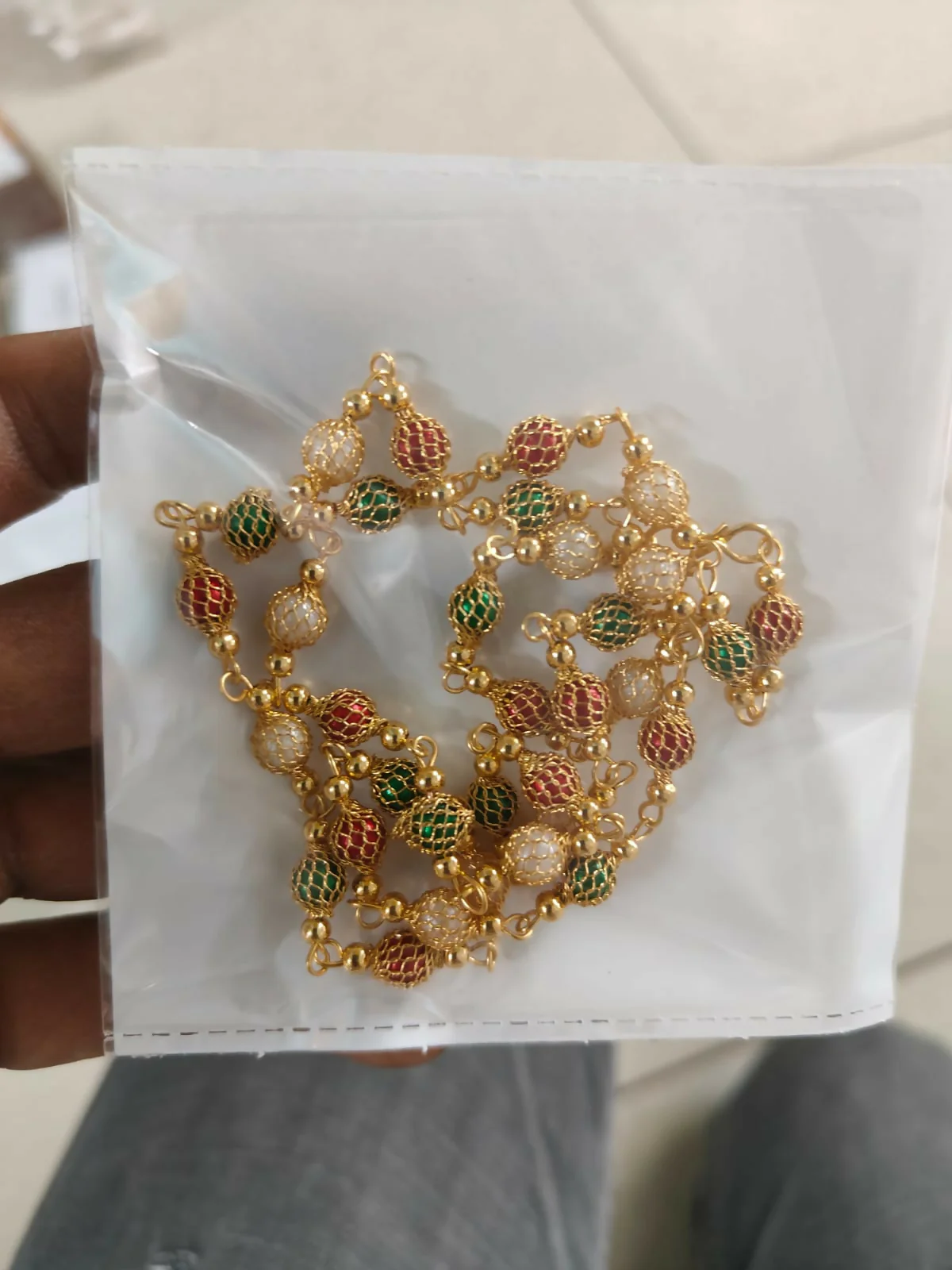 Gold-Toned Pave AD Tassel mala - Image 5