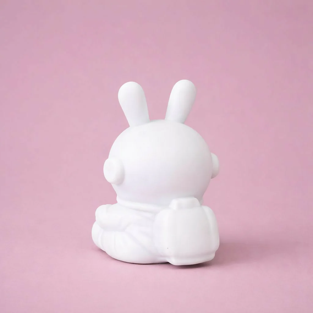 Golden Cute Bunny Astronaut LED Night Lamp with Star for Kids Room Decor - Image 4