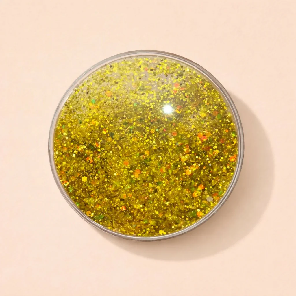 Golden Glitter Liquid Coaster Heat Resistant Cup Mat Decorative - Image 2