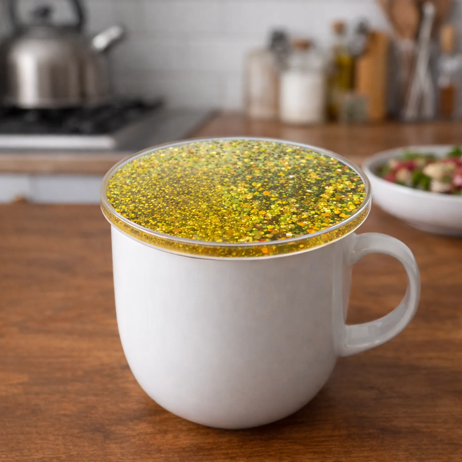 Golden Glitter Resin Tea Coaster for Cups & Mugs ( MUG NOT INCLUDED) - Image 2