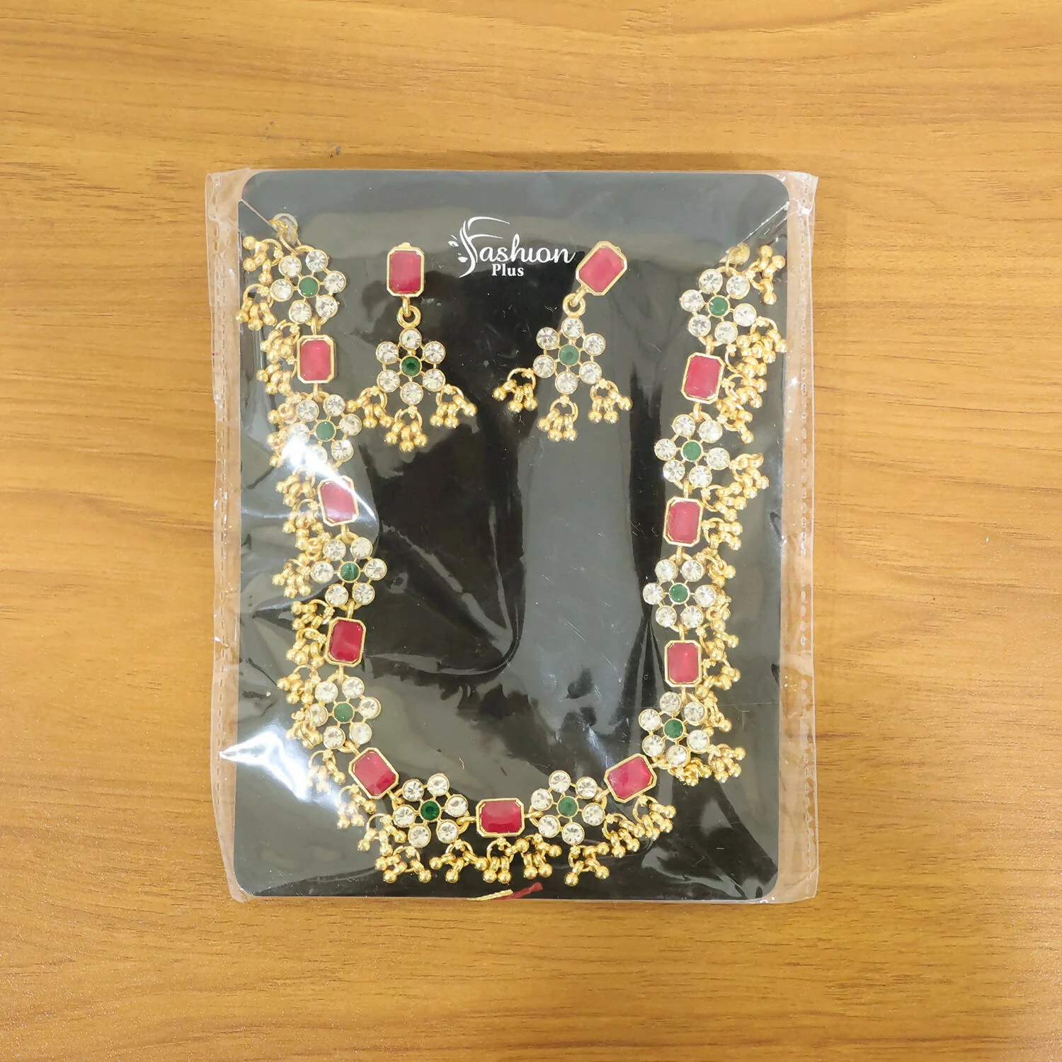 Lotus Floral Necklace Set with Traditional Design - Image 4