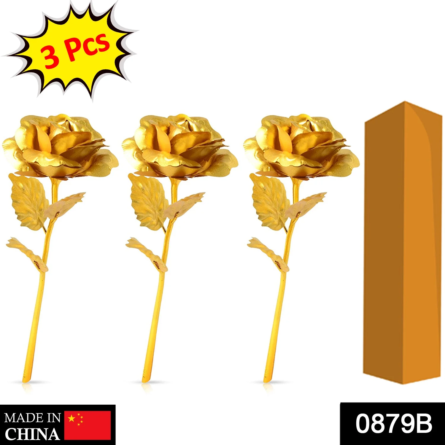 B Golden Rose is perfect for decorating homes, offices, cafes (3 Pc Set) - Image 3